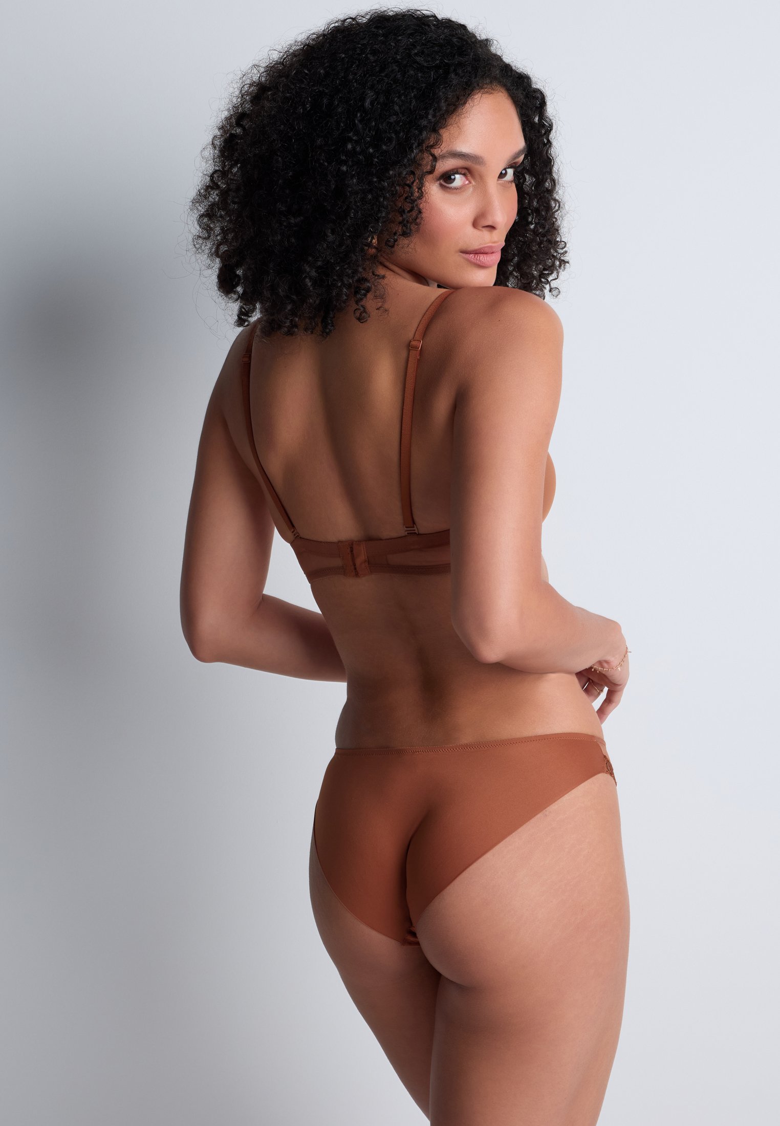 Plunge bandeau bra AUBADE Brown