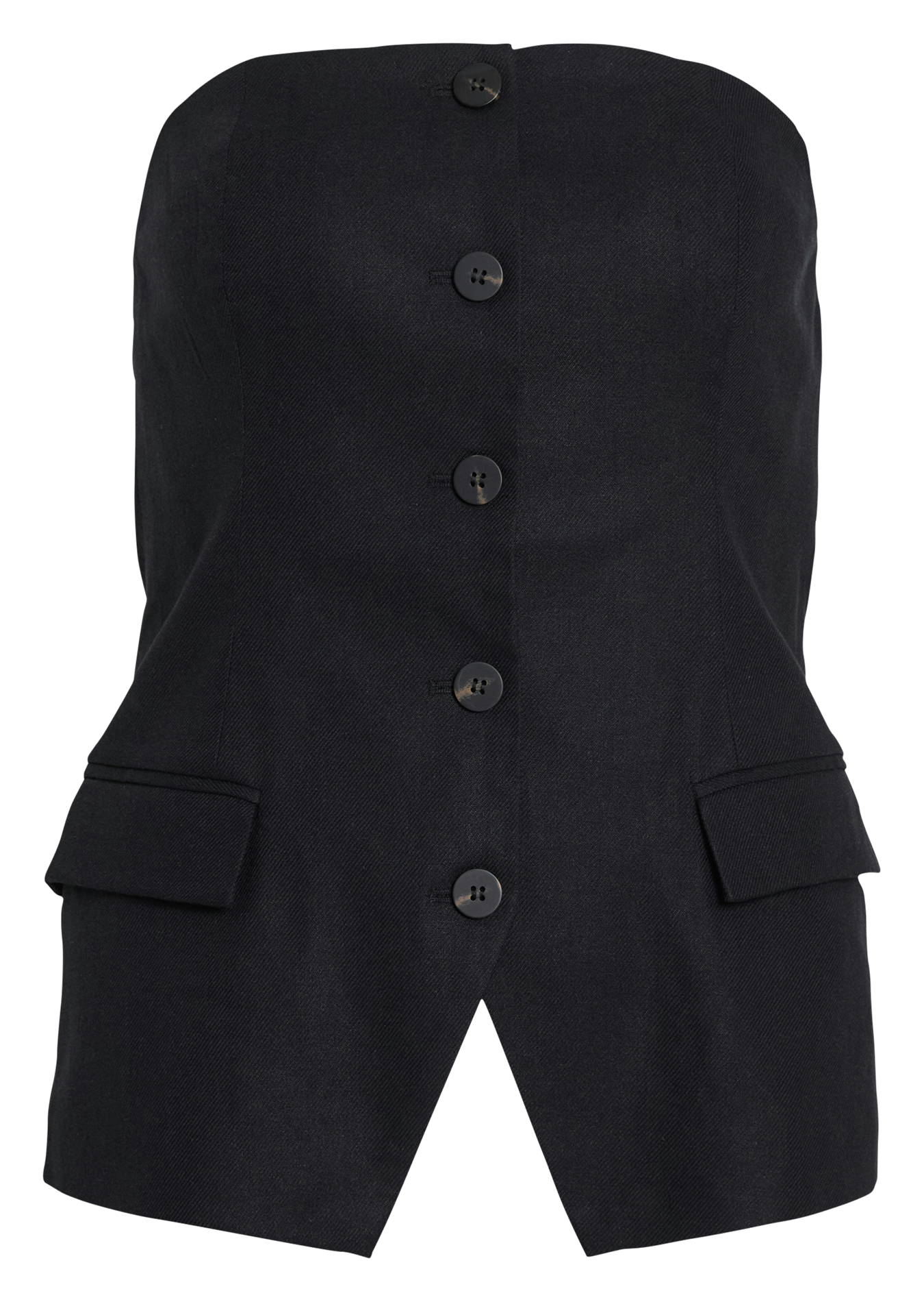 Fitted strapless top VILA Black