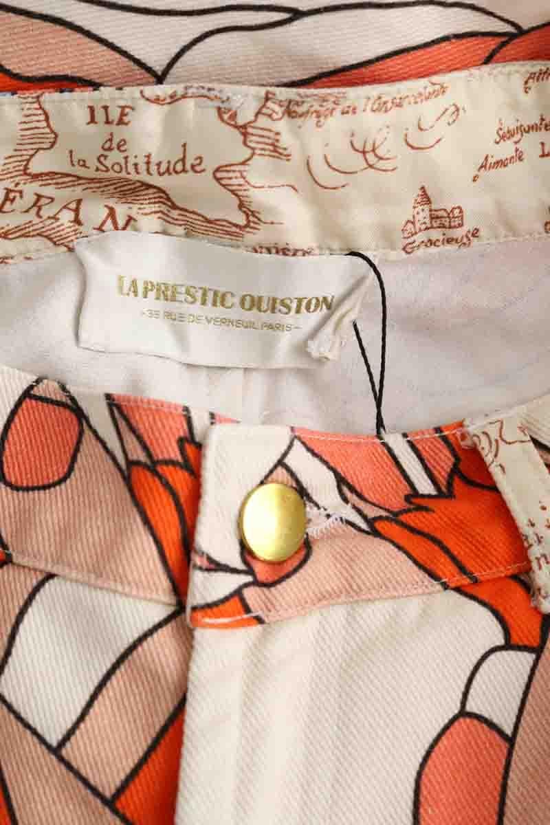 Cotton straight jeans LA PRESTIC OUISTON- Seconde Main Orange