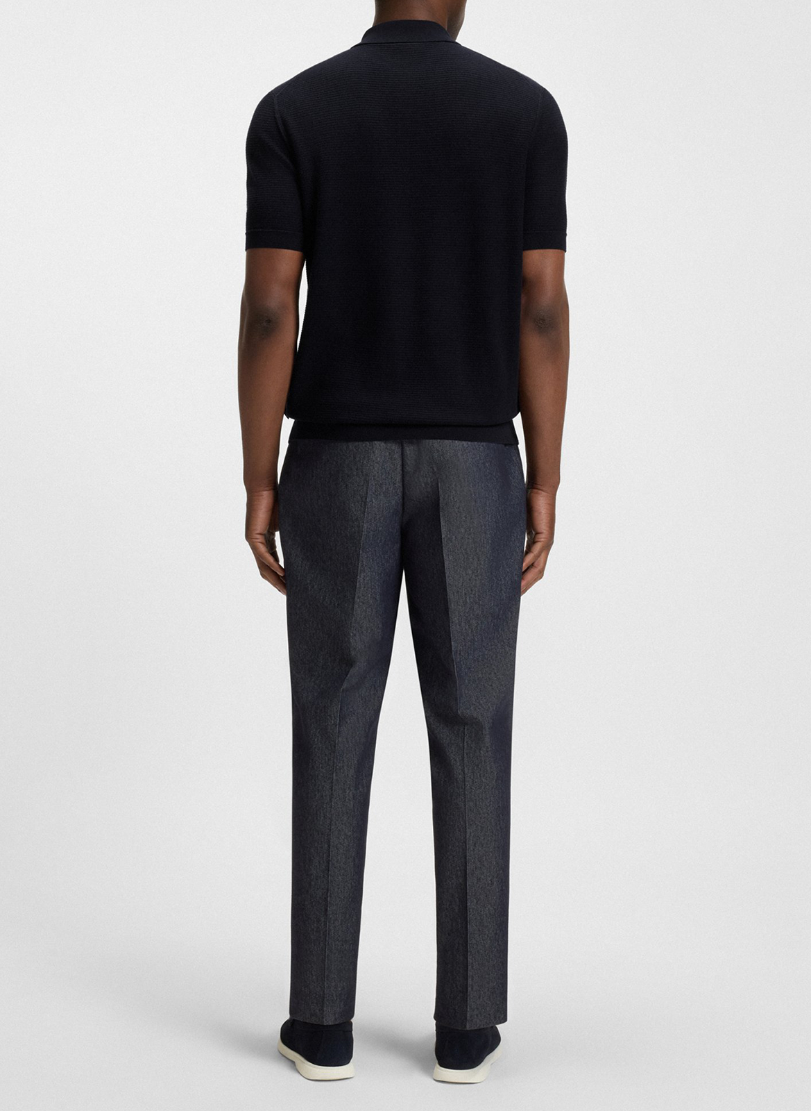 Cotton and linen polo shirt BOSS Blue