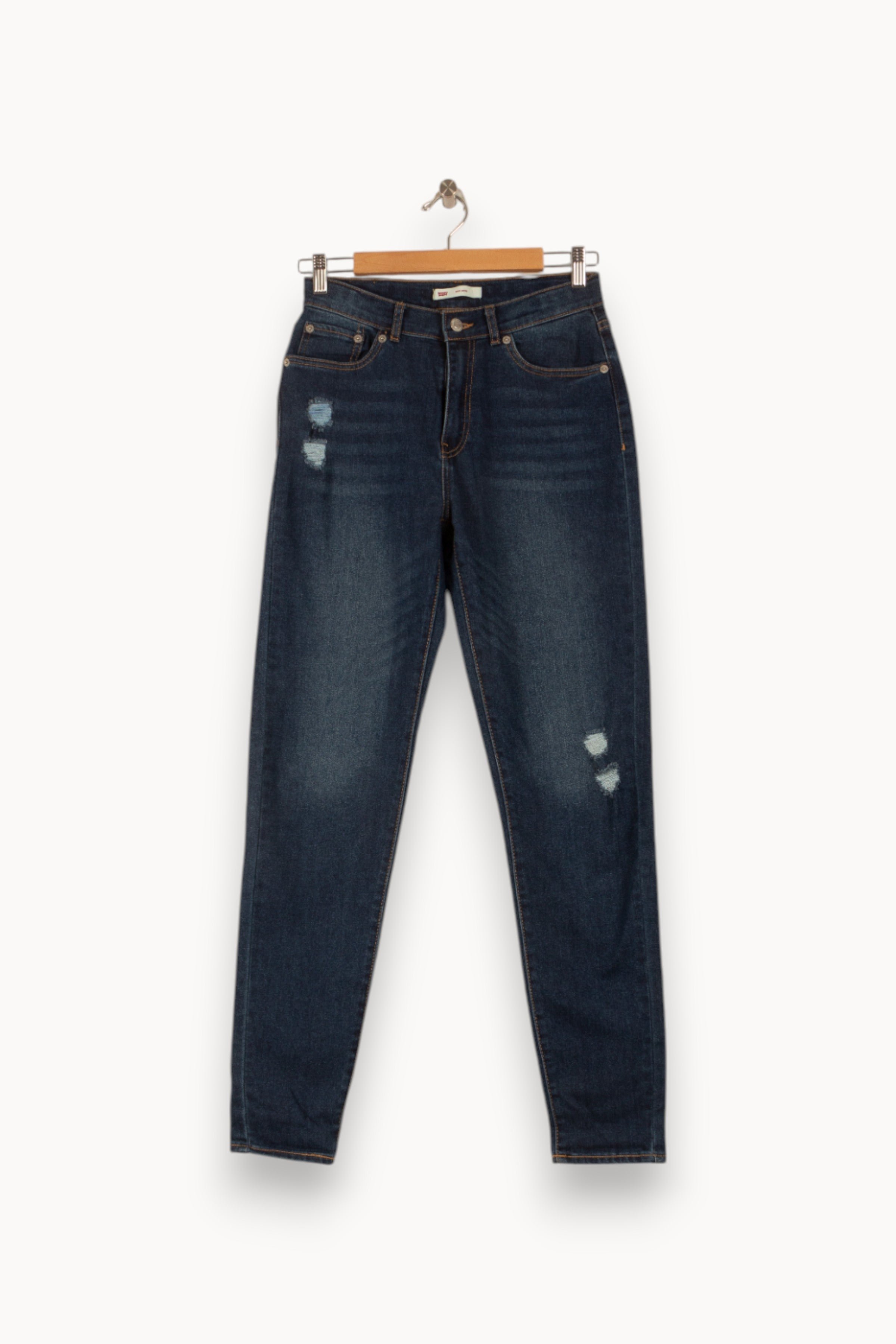 Cropped slim jeans with studs LEVI'S - Seconde main Blue