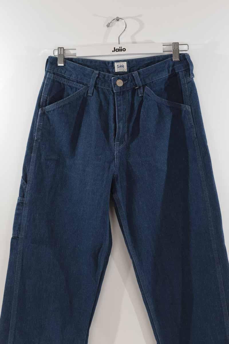 Wide leg cotton jeans LEE - Seconde Main Blue