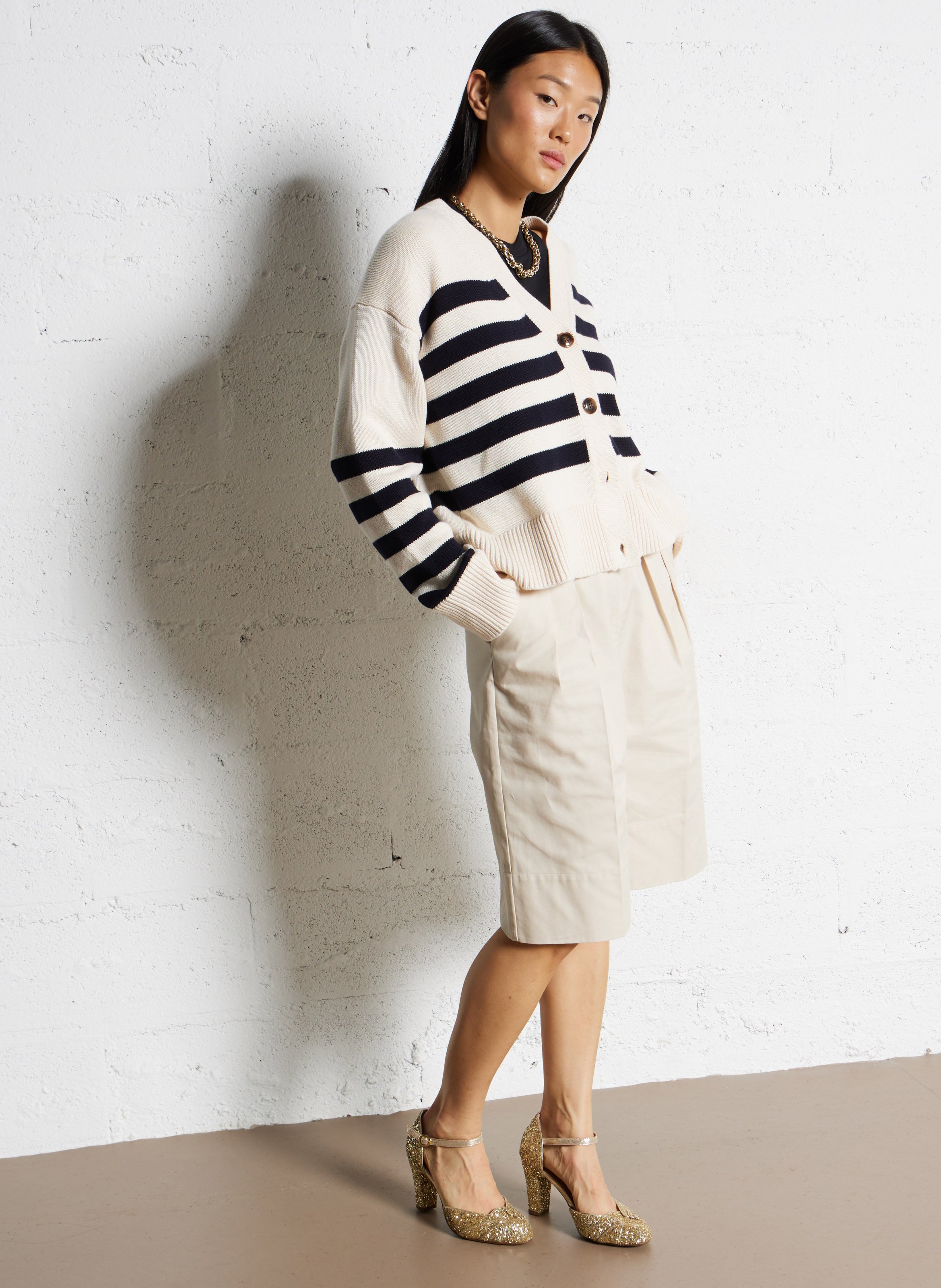 Sandalias altas con lentejuelas MAISON TOUFET Dorado