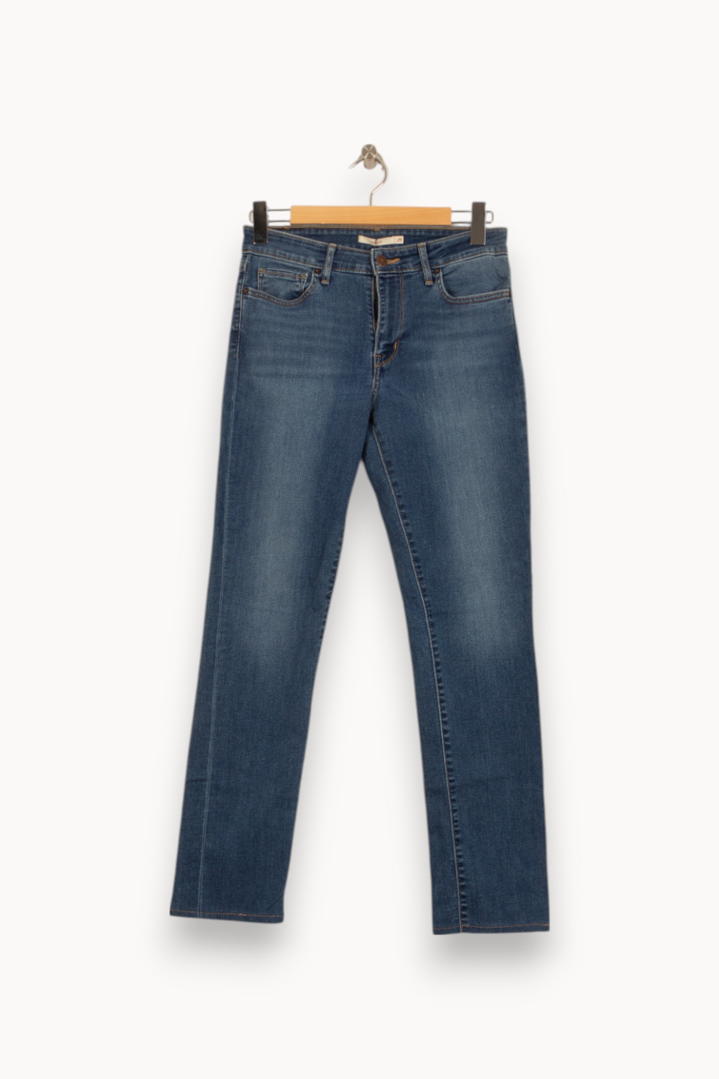 Cropped slim jeans with studs LEVI'S - Seconde main Blue