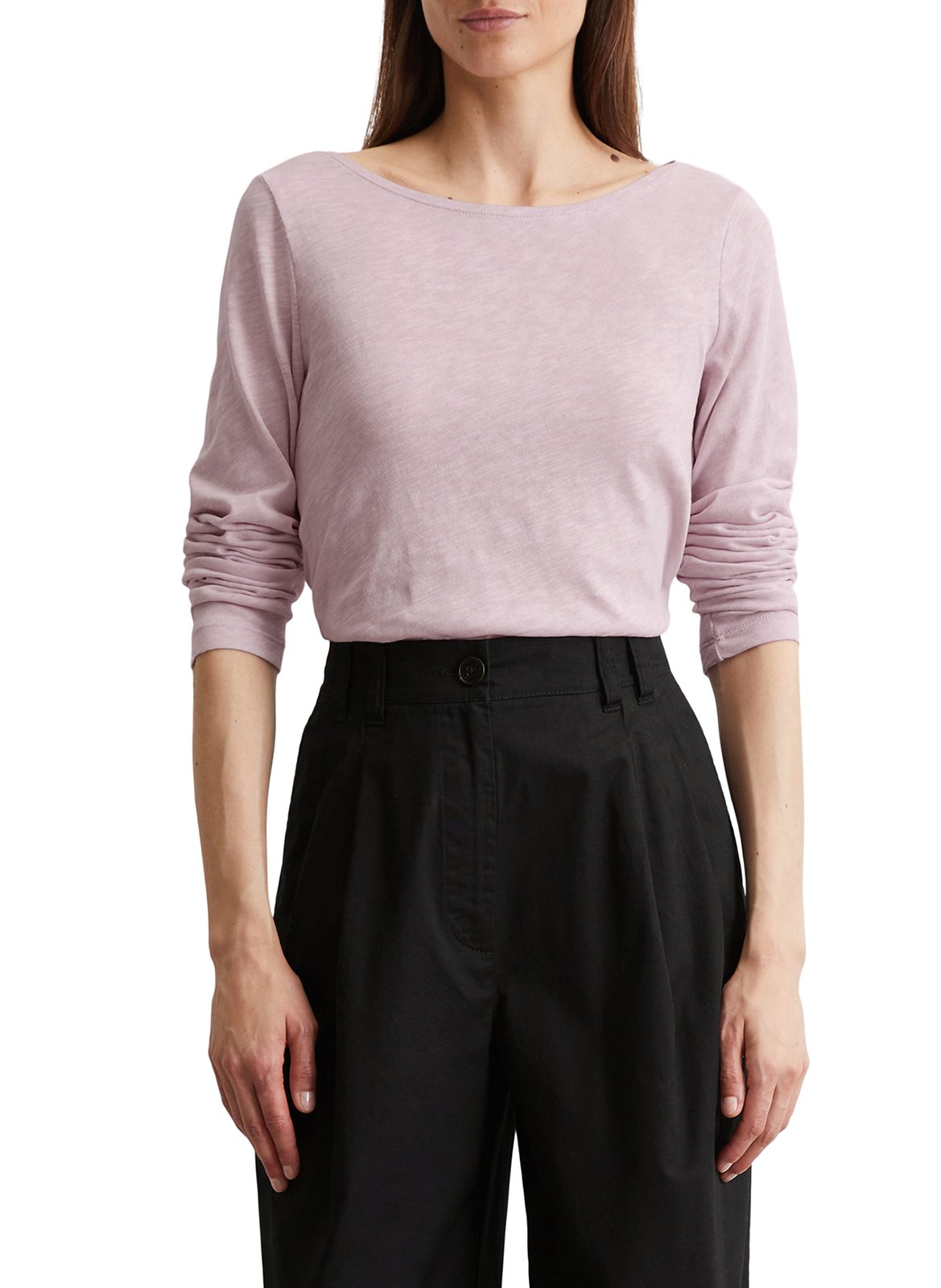 Camiseta de algodón con cuello barco MARC O'POLO