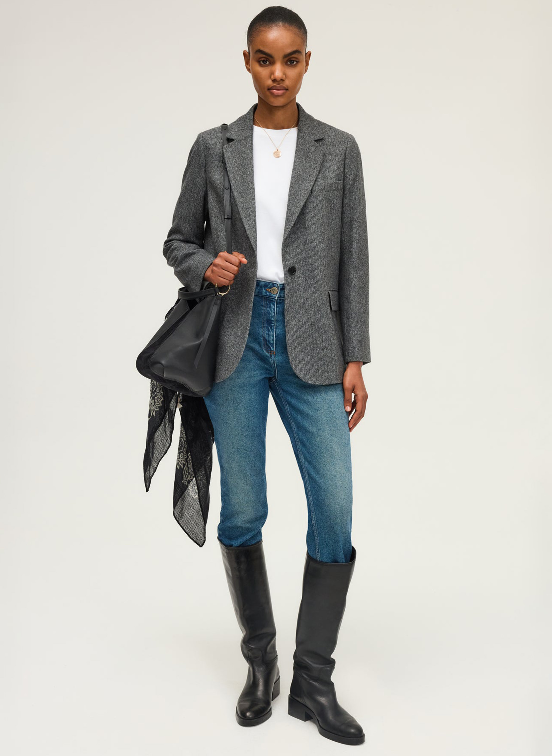 Wool-blend blazer PABLO Grey