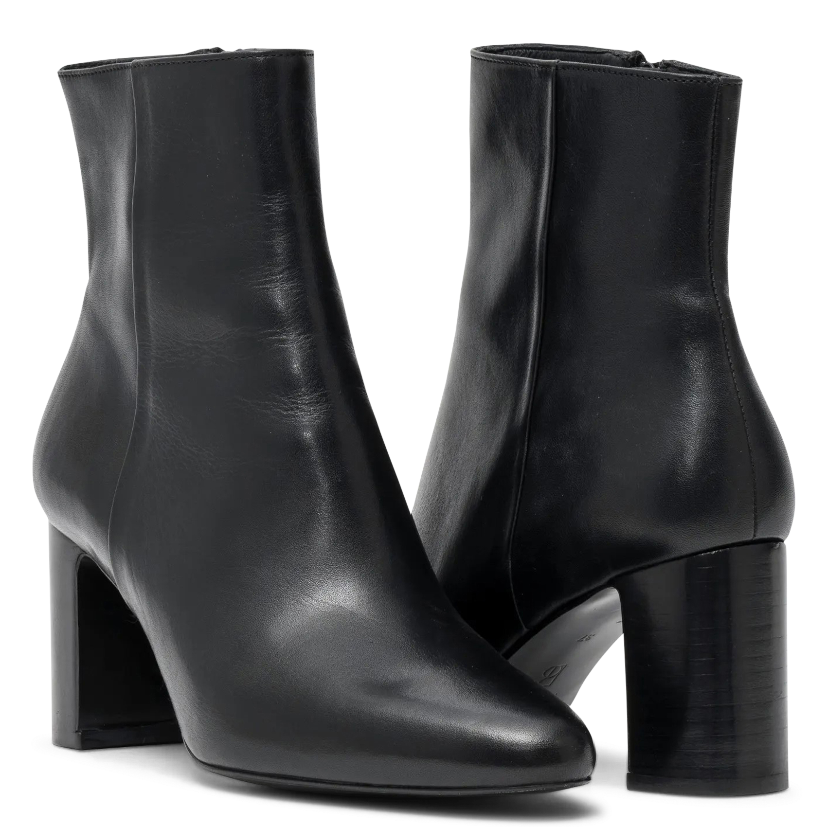 Bianca leather ankle boots BOCAGE Black
