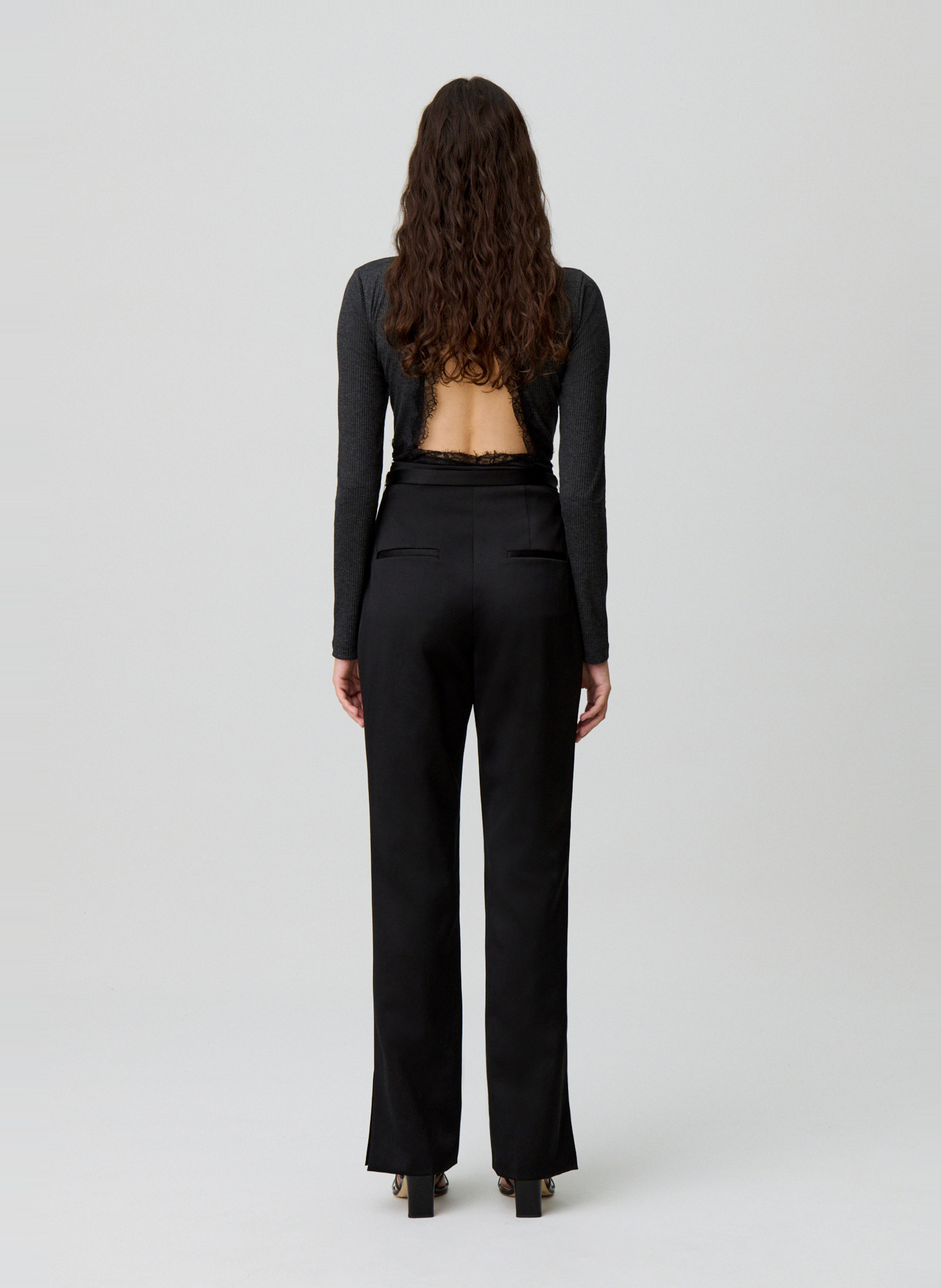 High-waisted carrot-cut trousers CLAUDIE PIERLOT Black
