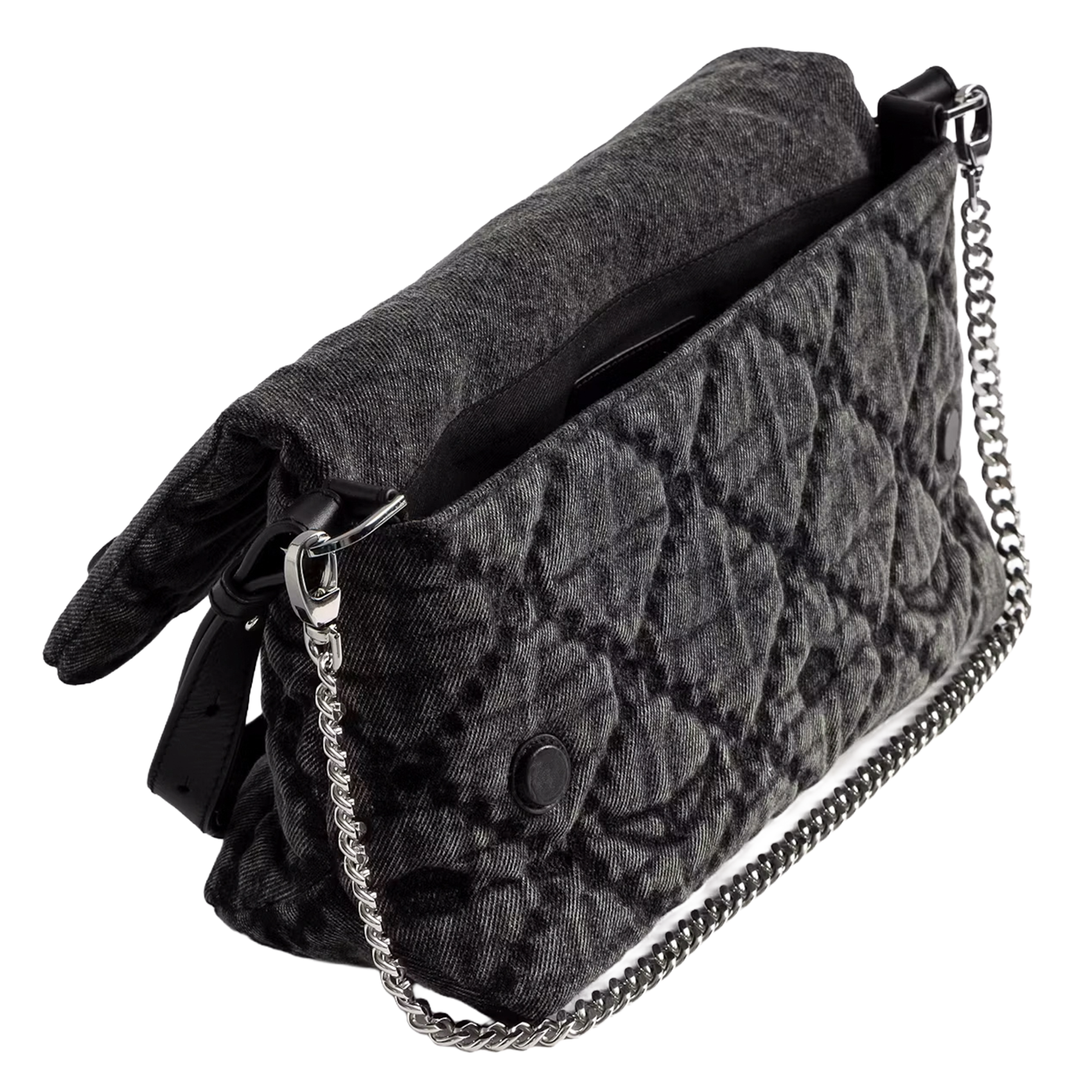 Schoudertas van denim ZADIG&VOLTAIRE Grijs