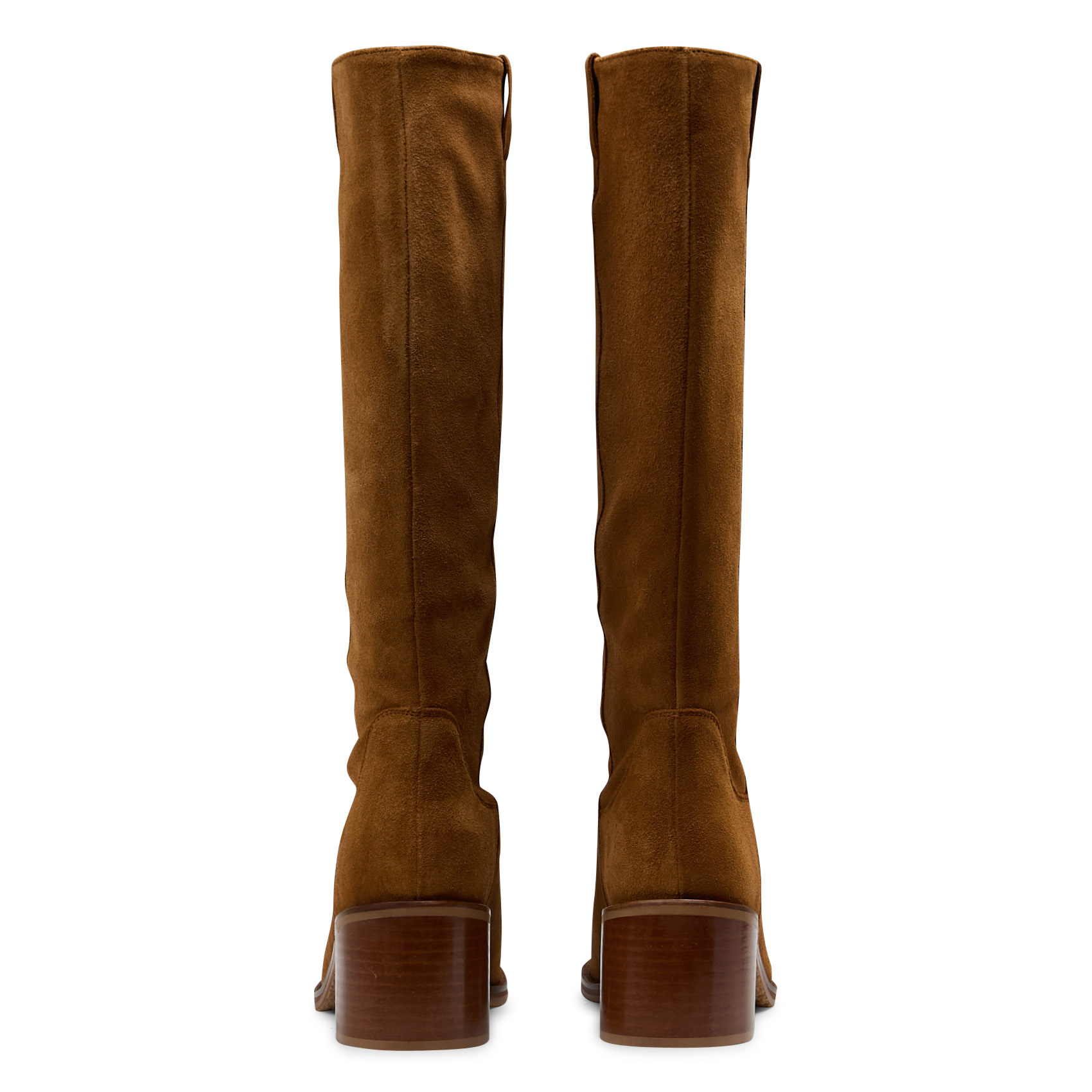 Bottes hautes unies en cuir suédé MAISON 123 Beige