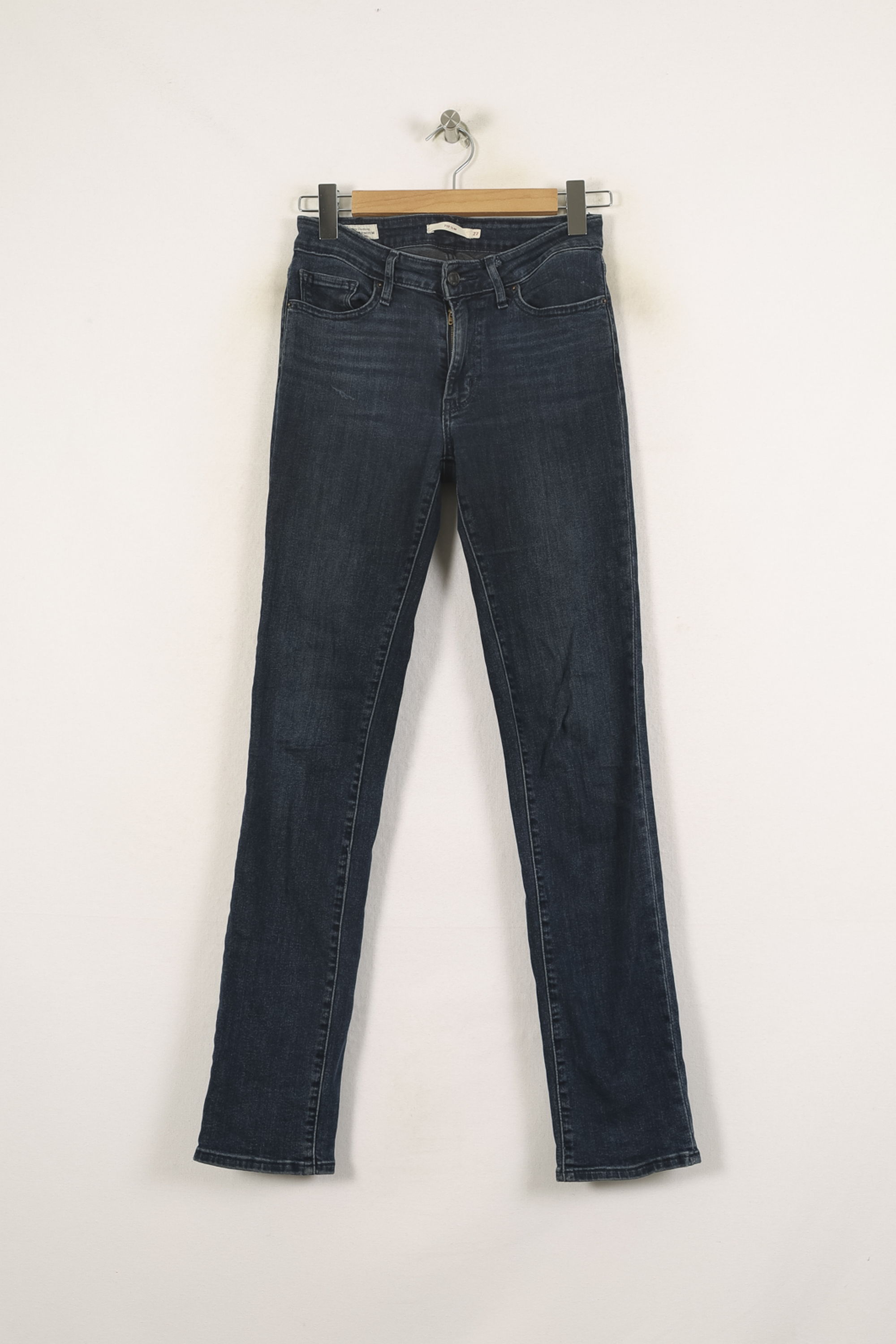 Cropped slim jeans with studs LEVI'S - Seconde main Blue