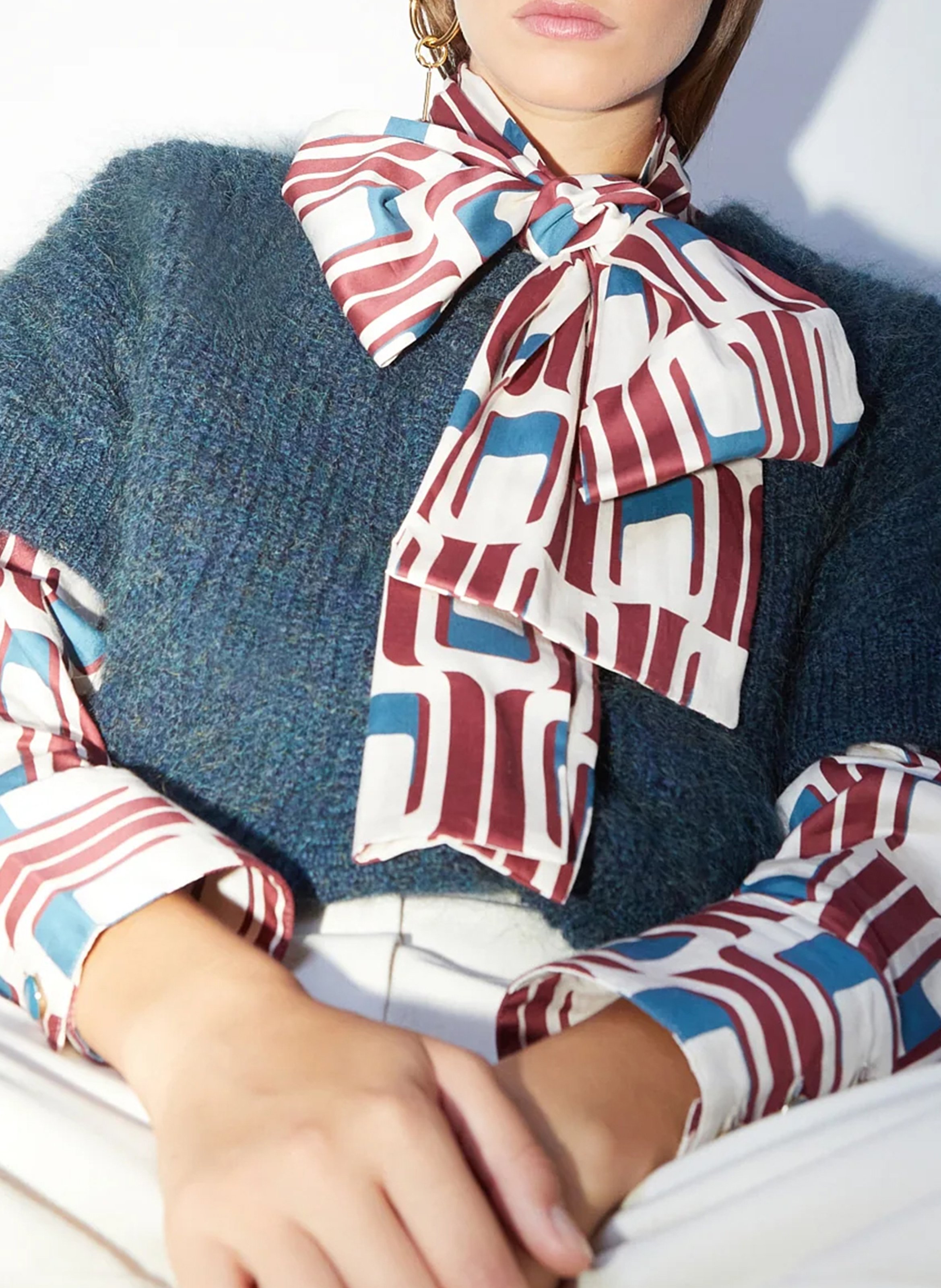 Gilet ample duveteux en laine mélangée THE LABEL EDITION Vert