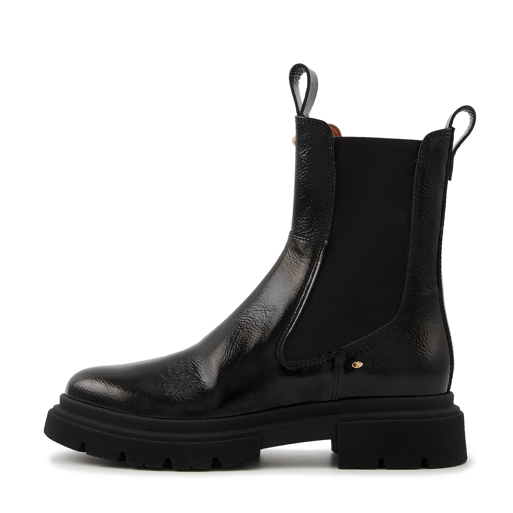 Shiny leather Patti BONS BAISERS PARIS Black