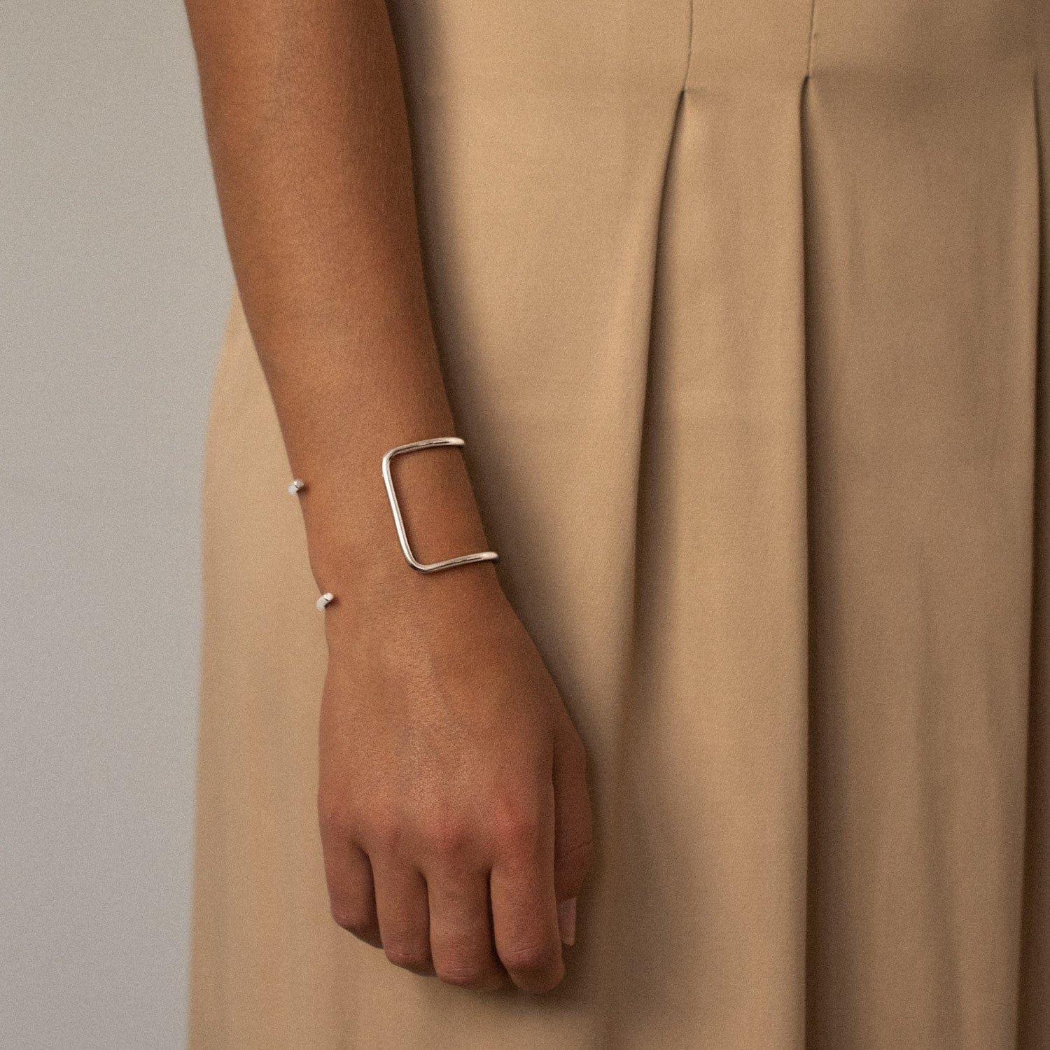 Manchette ajustable, argent recyclé MAYRENA Argent