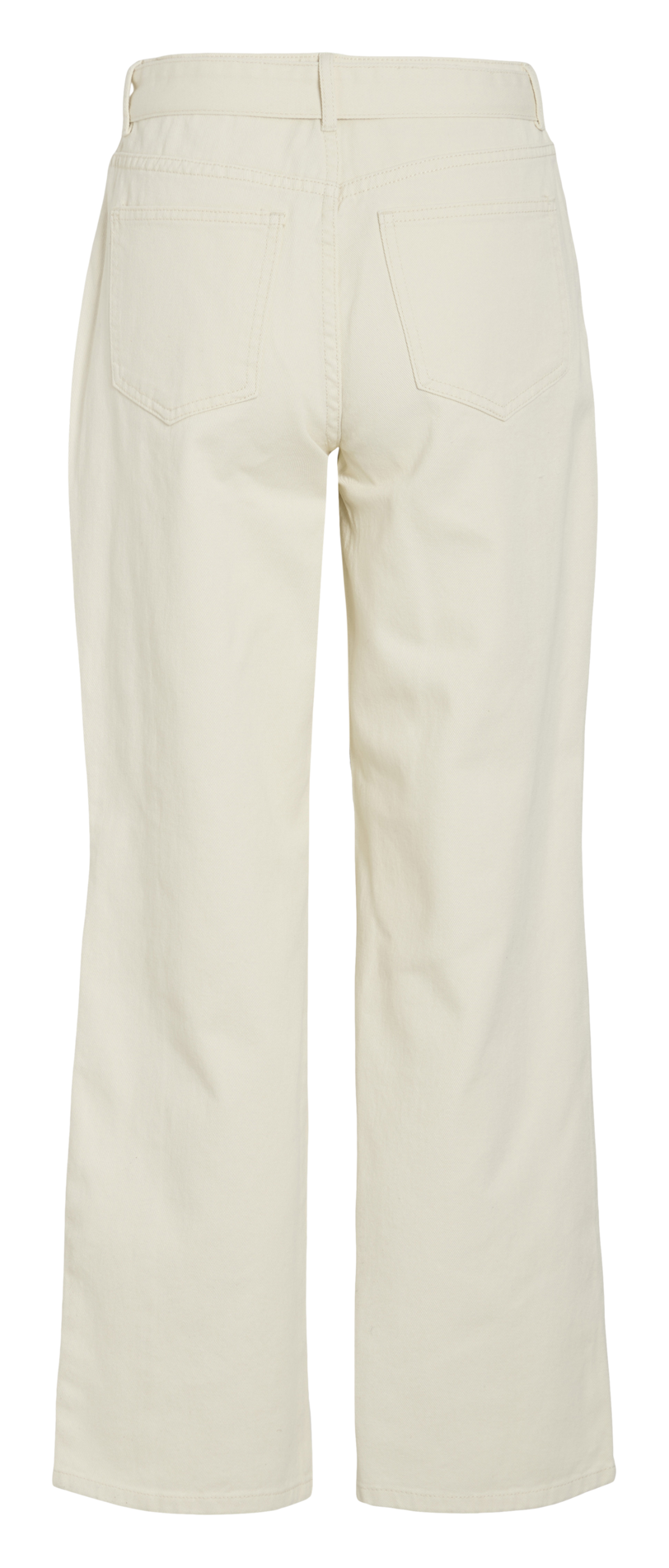 Jean droit ceinturé en denim uni VILA Beige