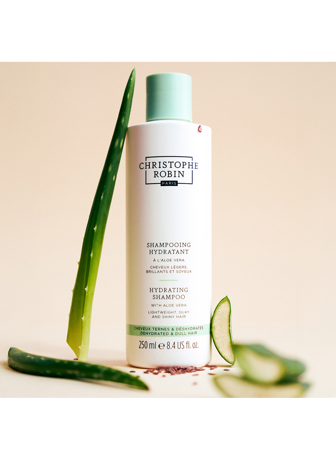 Hydraterende shampoo met aloë vera CHRISTOPHE ROBIN No color