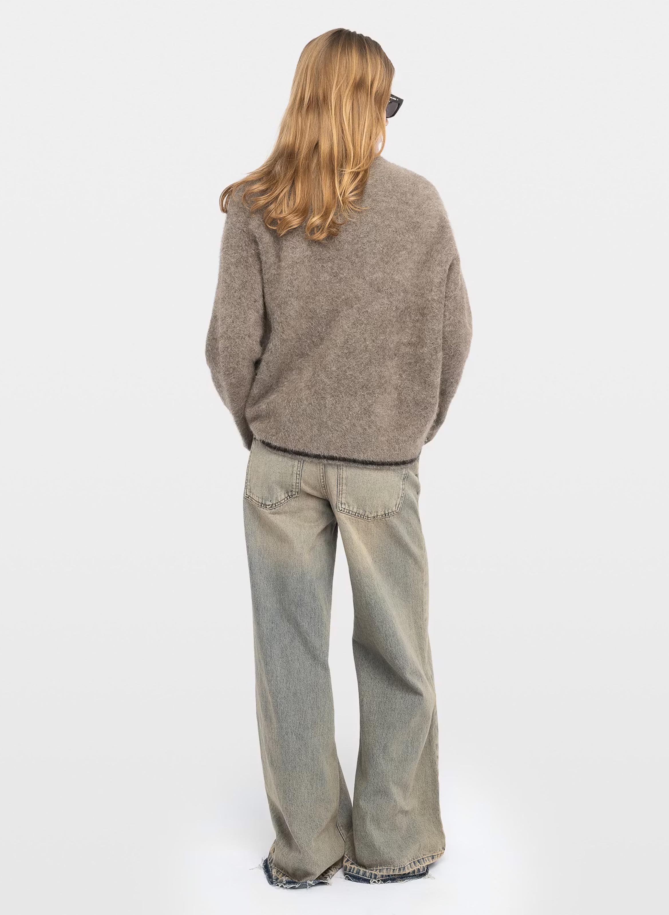 Pull droit col rond en mohair mélangé ZADIG&VOLTAIRE Beige