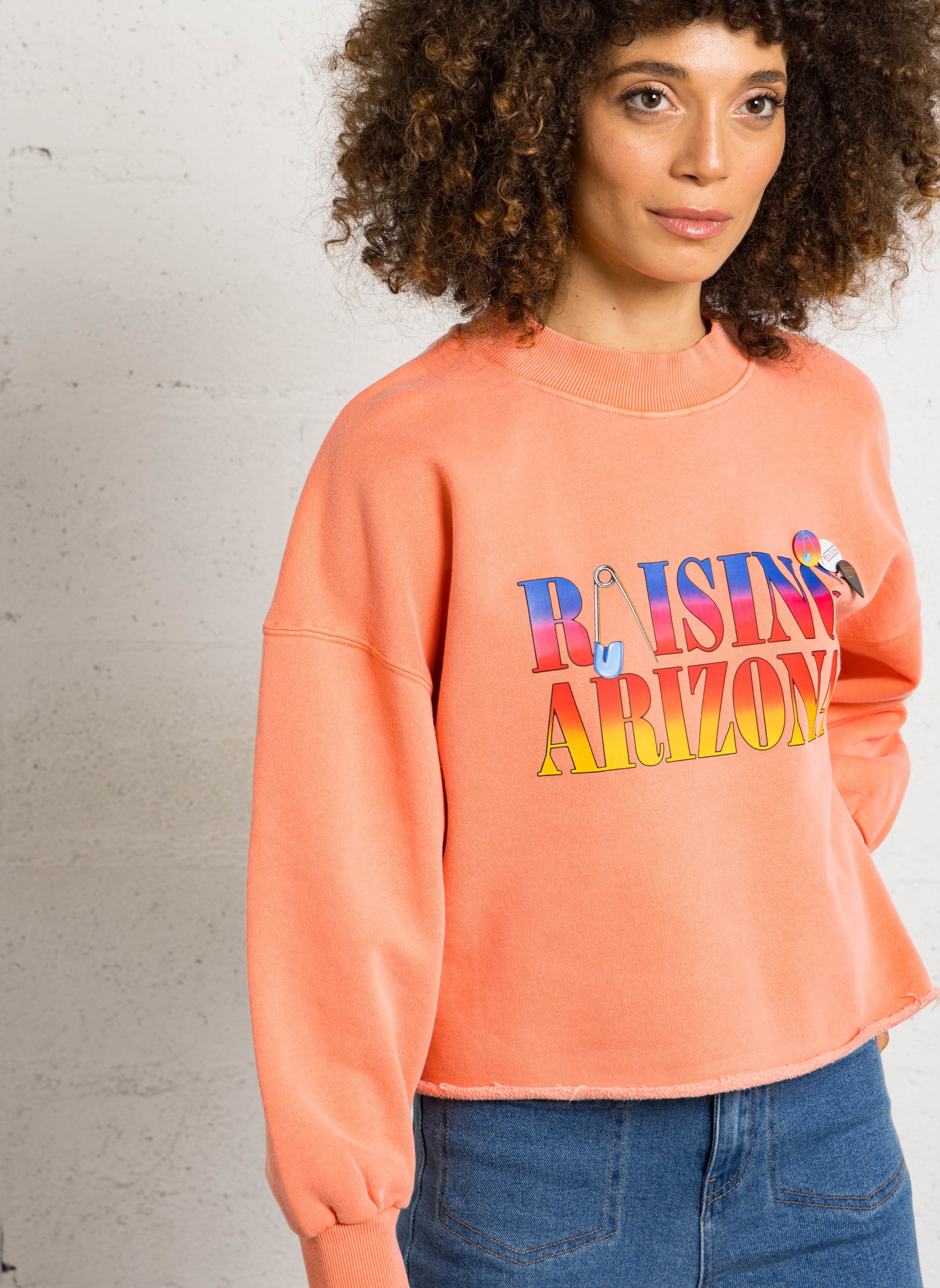 Oversize-Sweatshirt aus Baumwolle NEWTONE Rosa