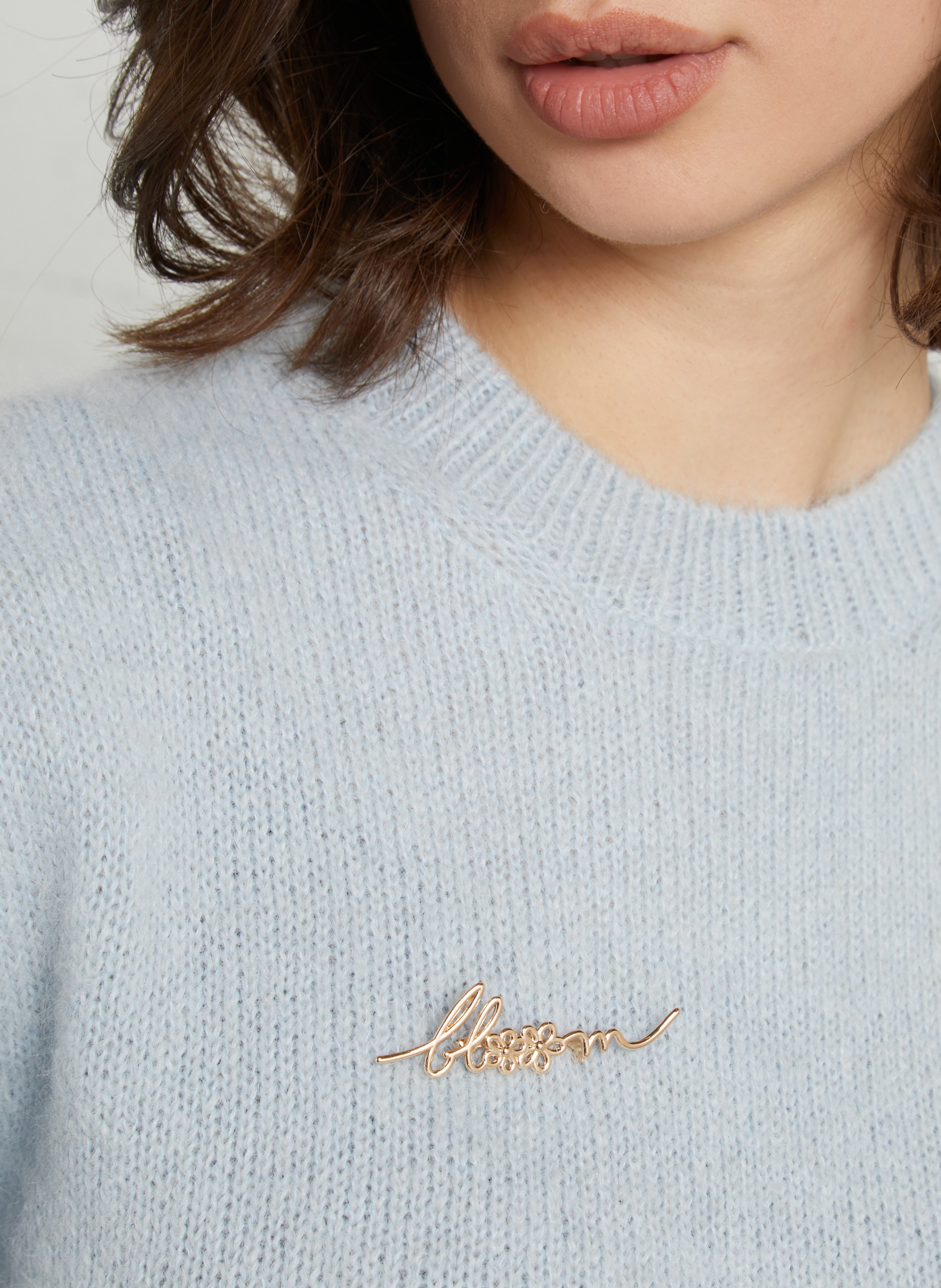 Brass brooch DES PETITS HAUTS Golden