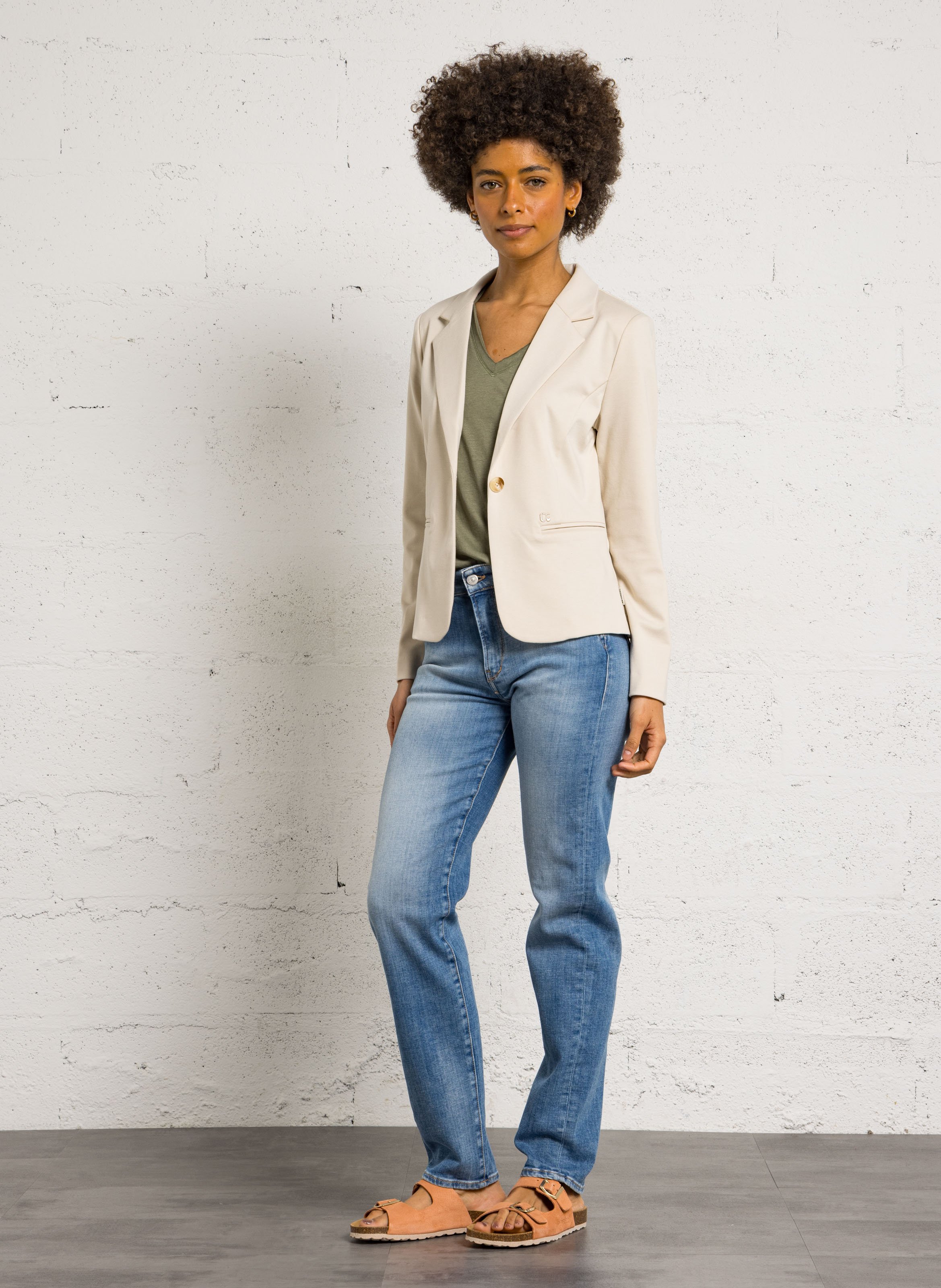 Comfortabele slim fit jeans 711 Basic WC649 LE TEMPS DES CERISES Blauw