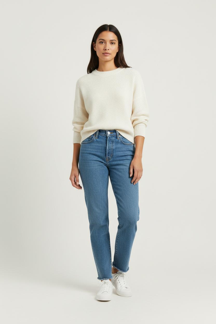 Cropped slim jeans with studs LEVI'S - Seconde main Blue