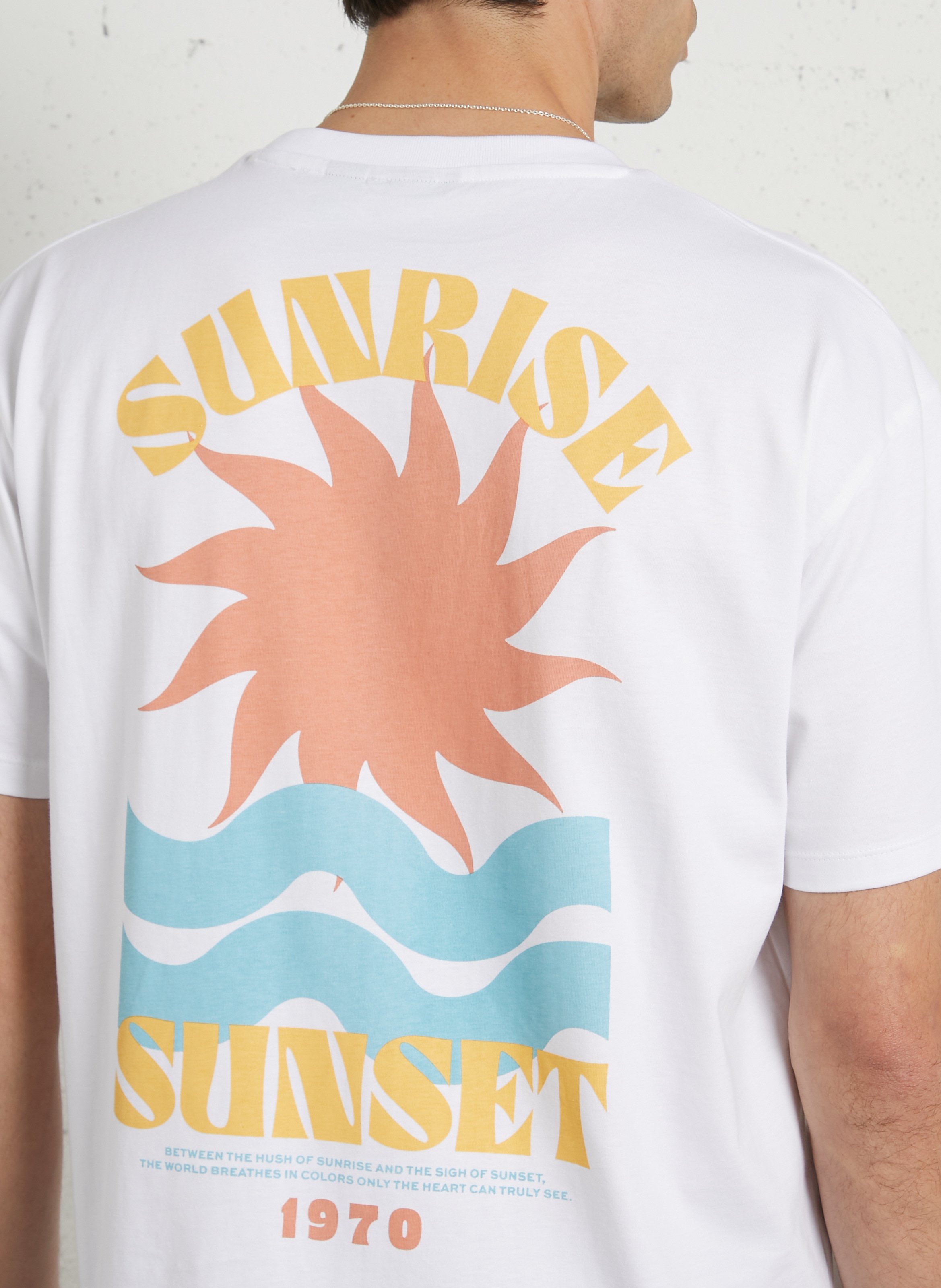 Tee-shirt col rond en coton LE TEMPS DES CERISES Blanc