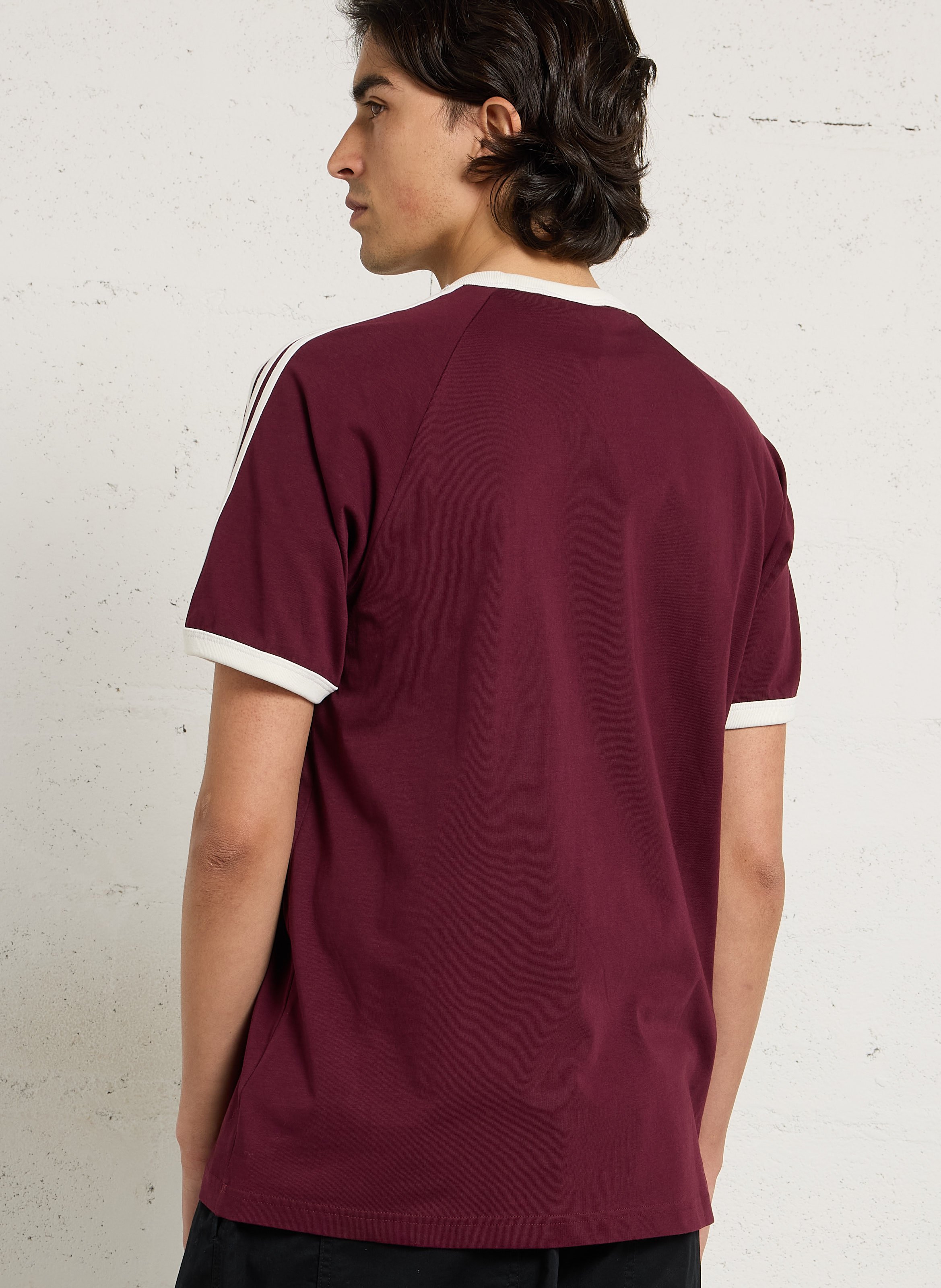 Tee-shirt droit en coton ADIDAS Rouge