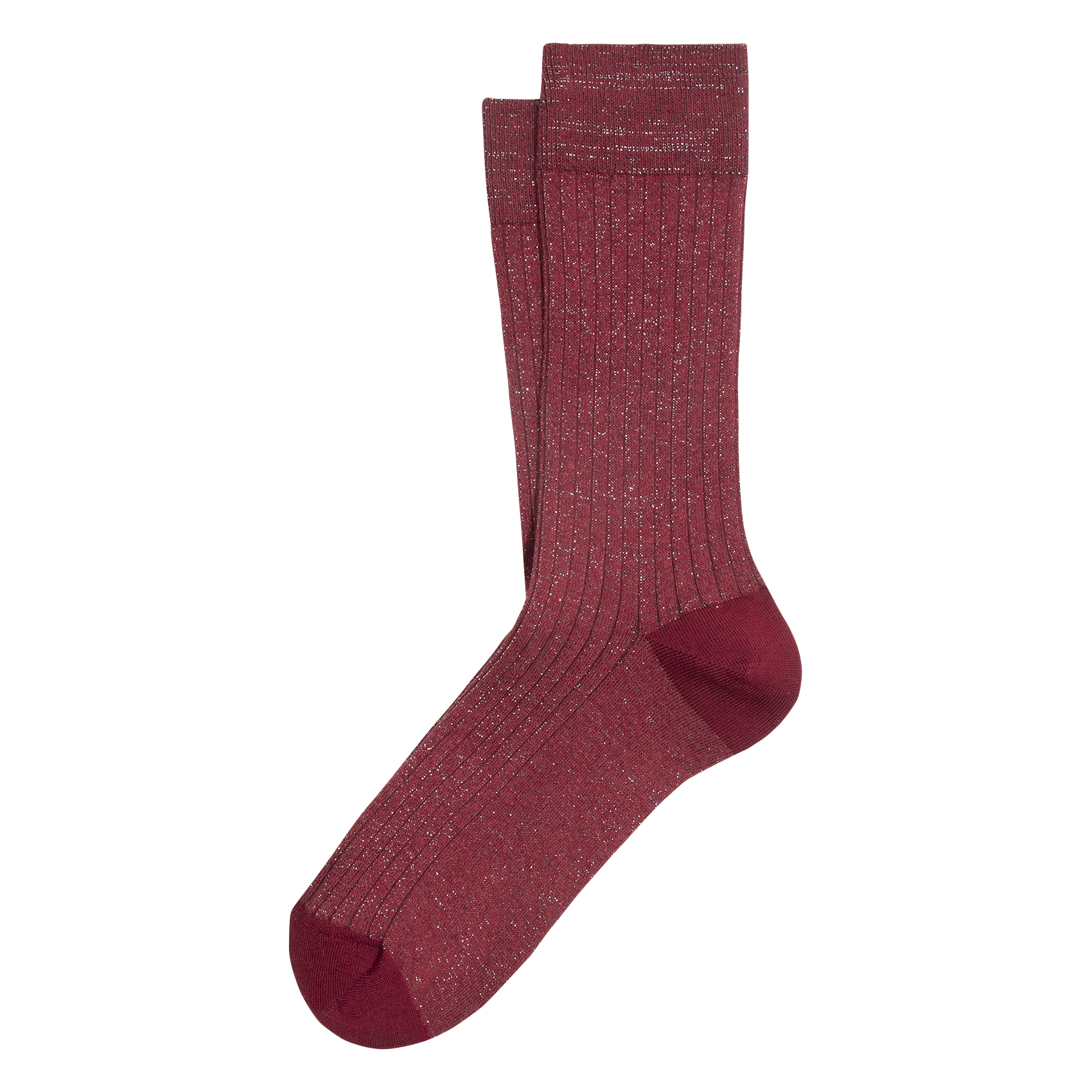 Hoge glinsterende sokken CHERRY Red