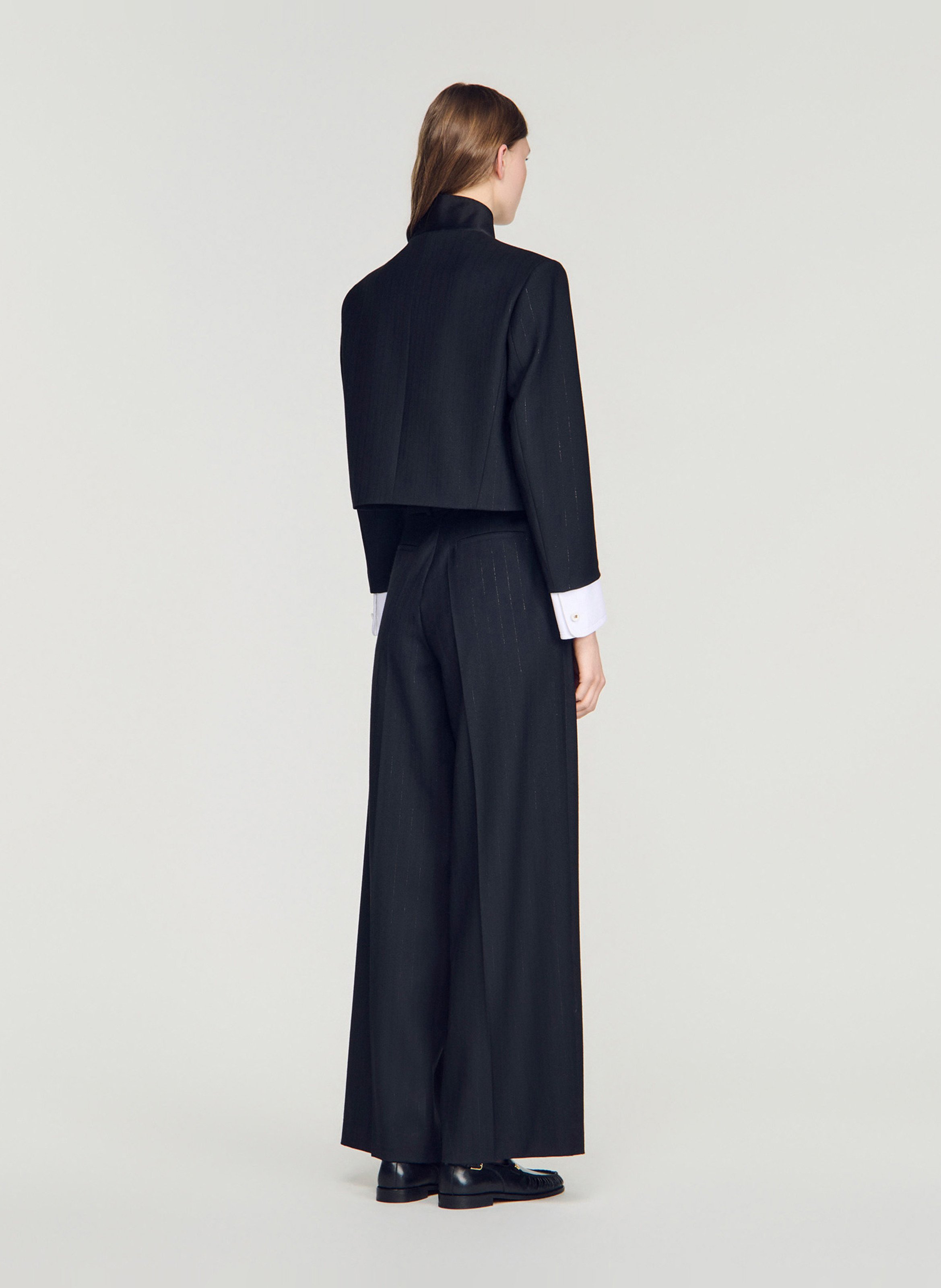 Veste courte droite SANDRO Noir