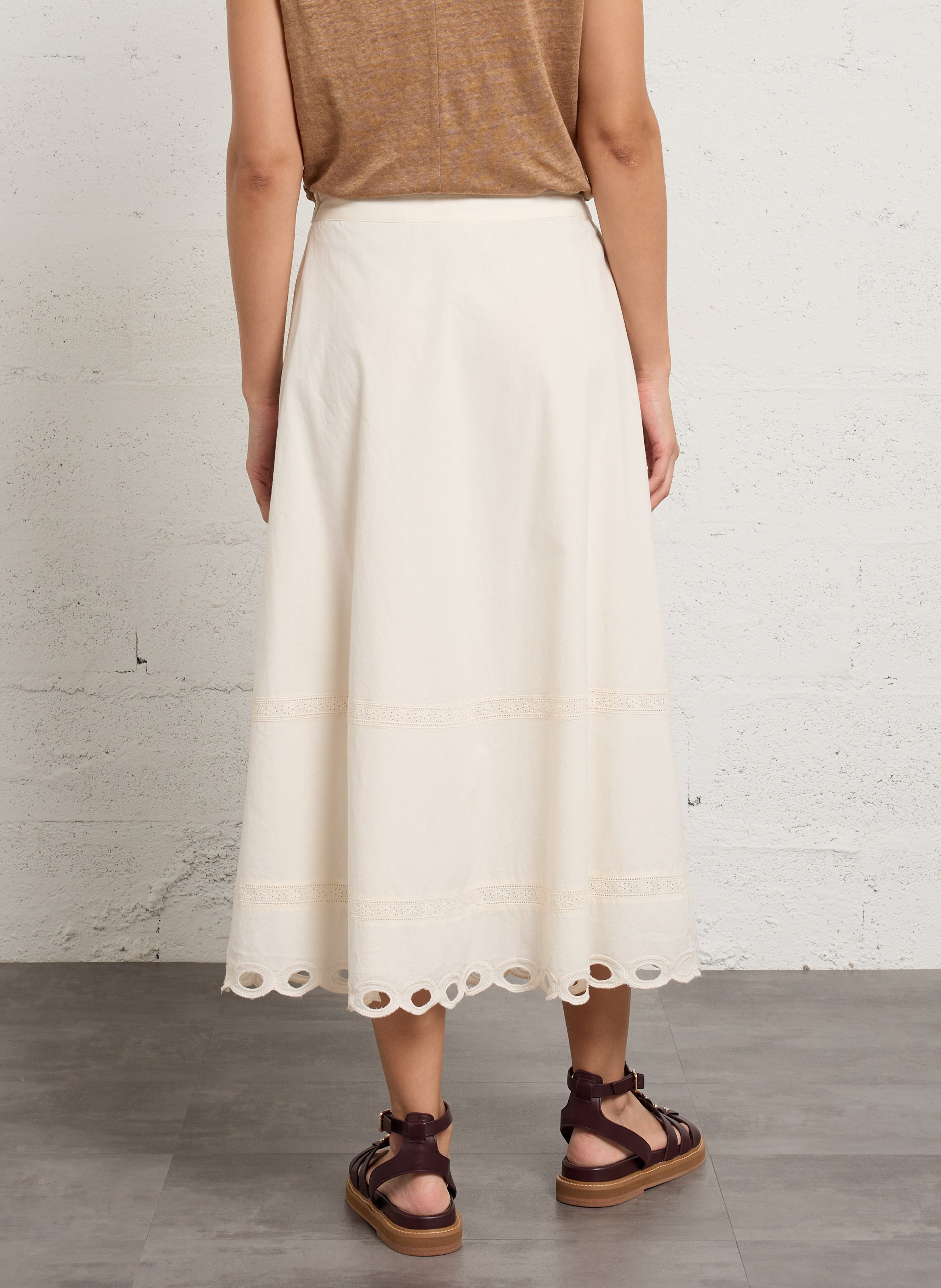 Katoenen midirok Anaïs SUD EXPRESS Beige