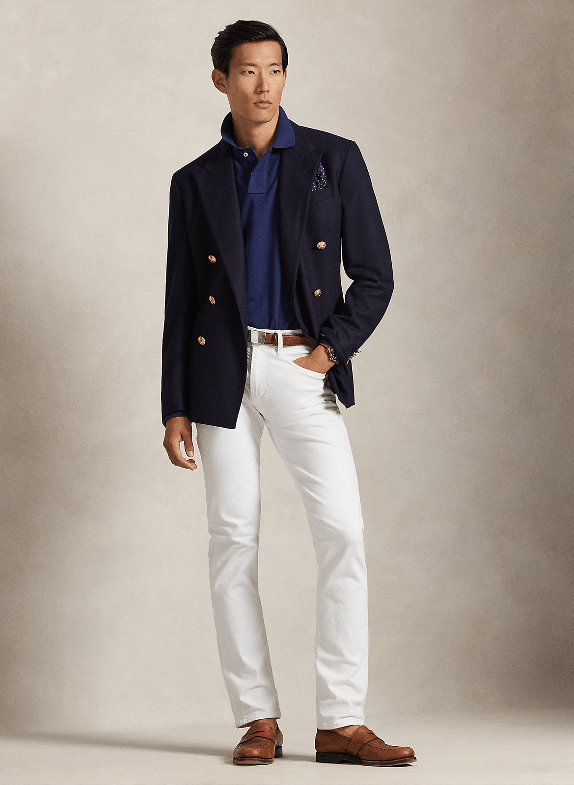 Regular-fit polo van piquékatoen met lange mouw POLO RALPH LAUREN Blauw