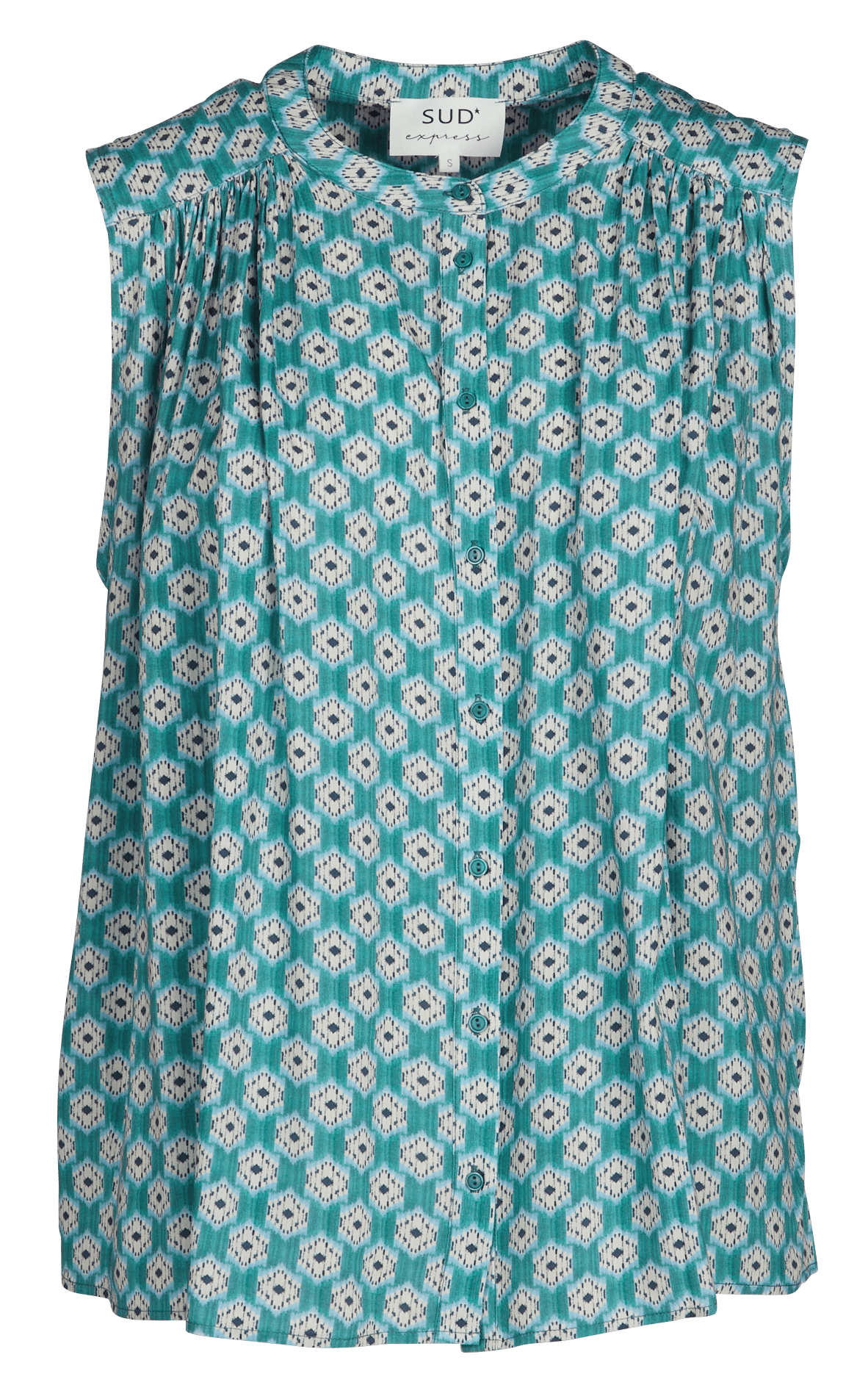 Printed round-neck top SUD EXPRESS Blau