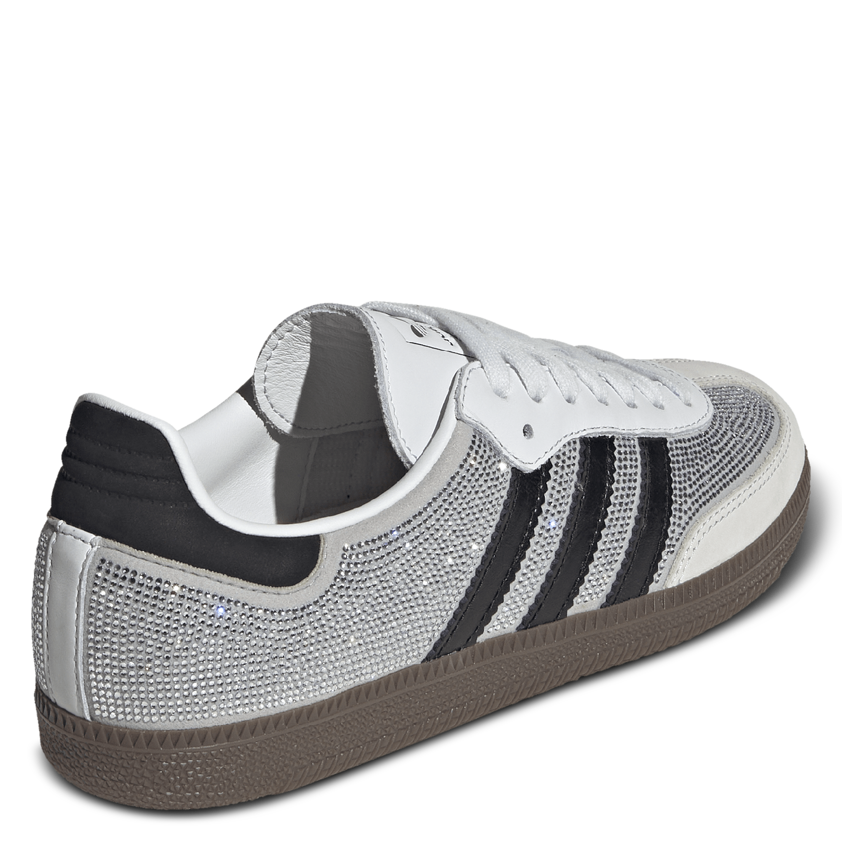 Low-top rhinestone lace-up trainers ADIDAS White