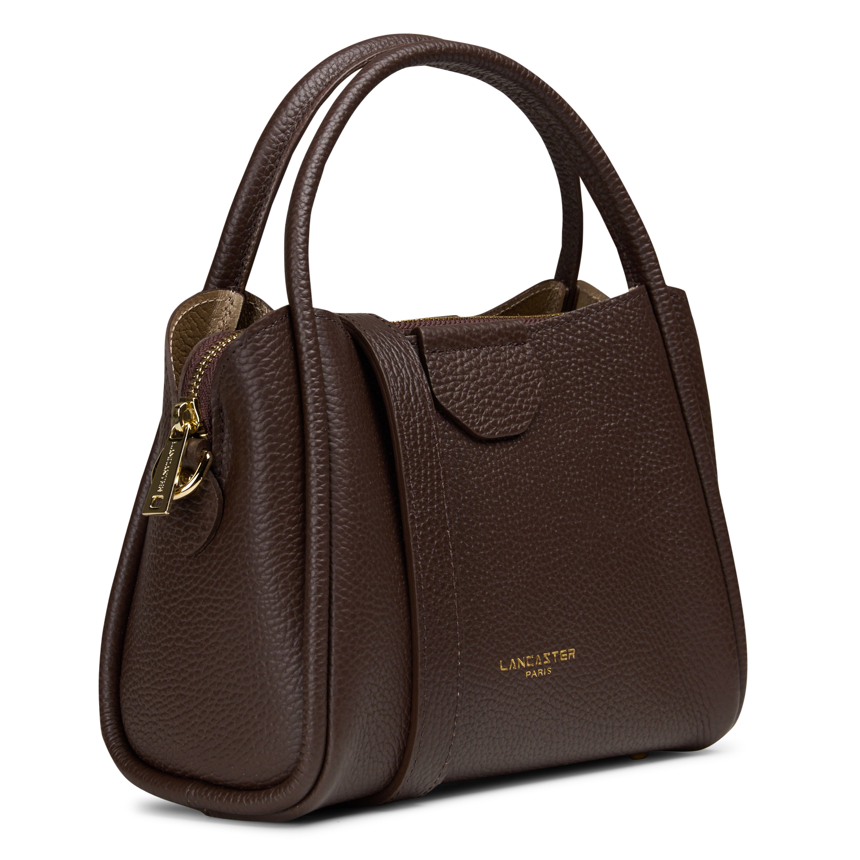 Sac à main en cuir LANCASTER PARIS Marron