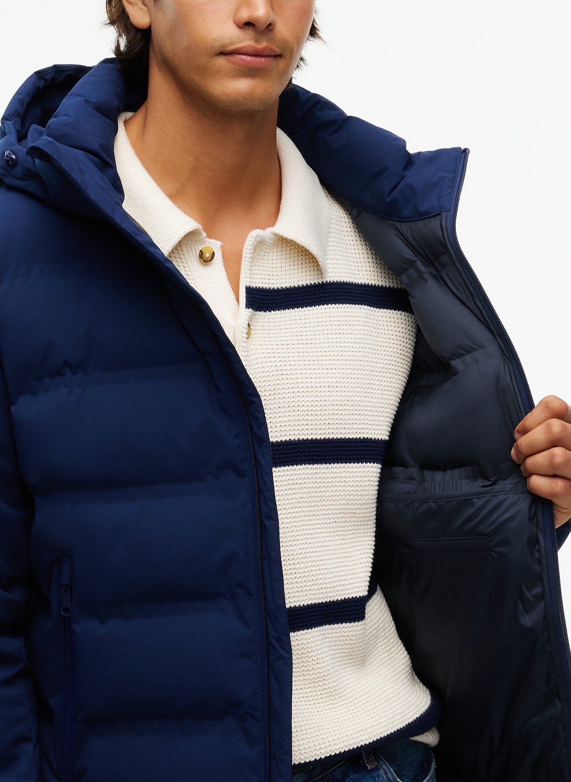 Doudoune col montant TOMMY HILFIGER Bleu