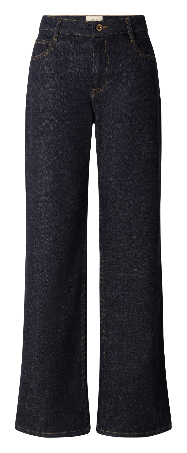 Rechte verwassen jeans met lage taille | Blauw SESSUN Dames