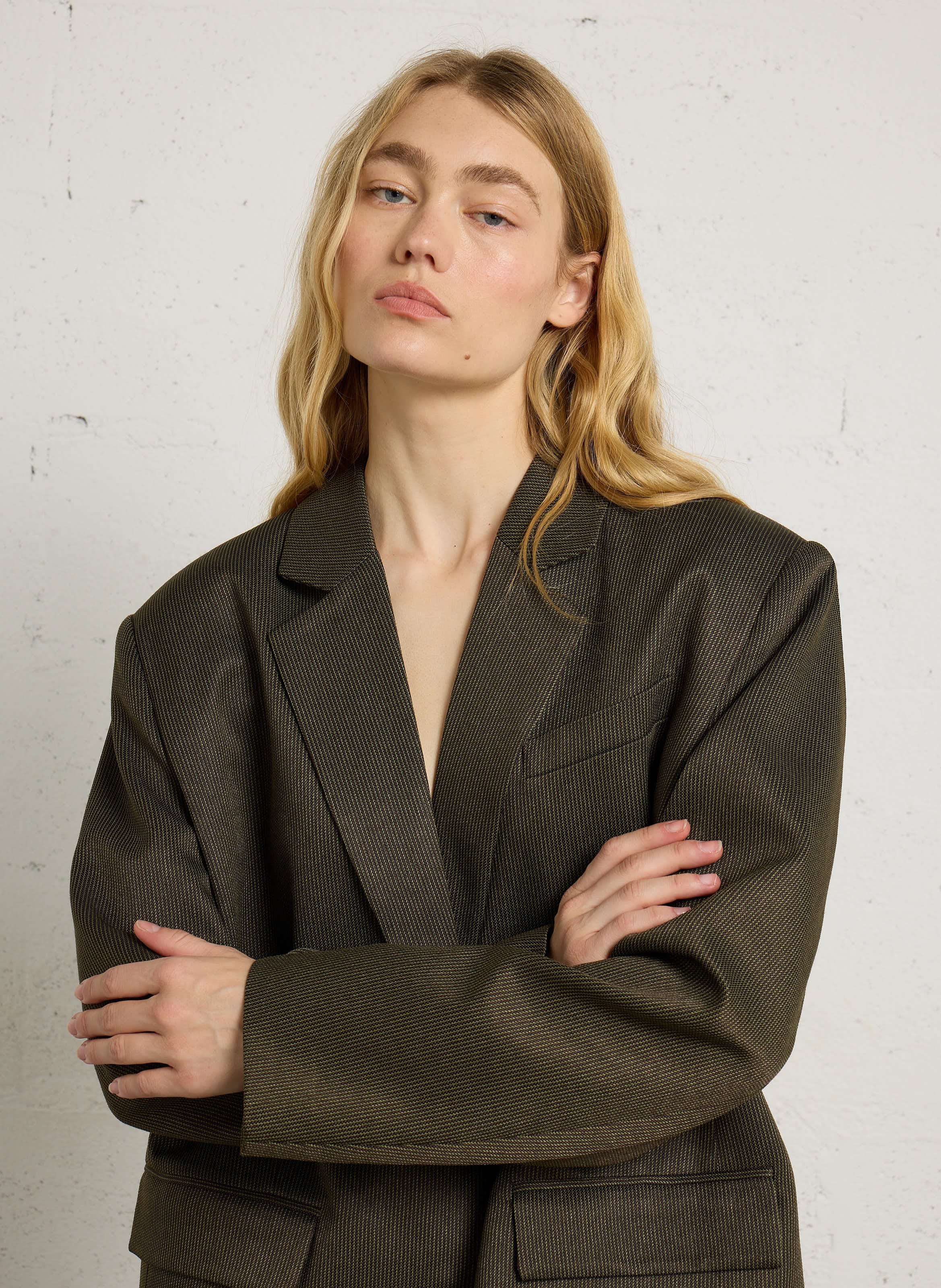 Oversized Tailored Collar Blazer STELLA NOVA Green