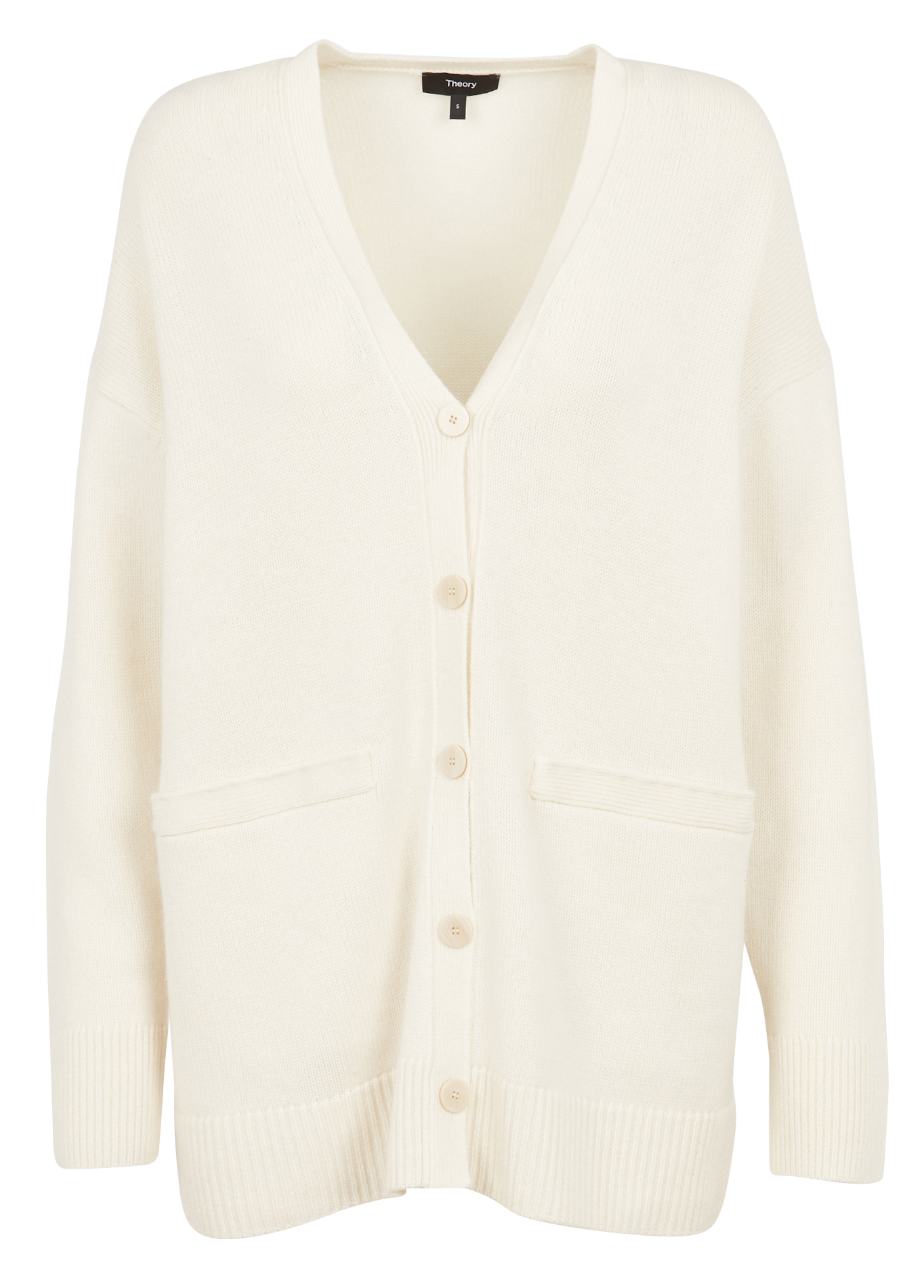 Vest met V-hals | wolblend met kasjmier THEORY Wit