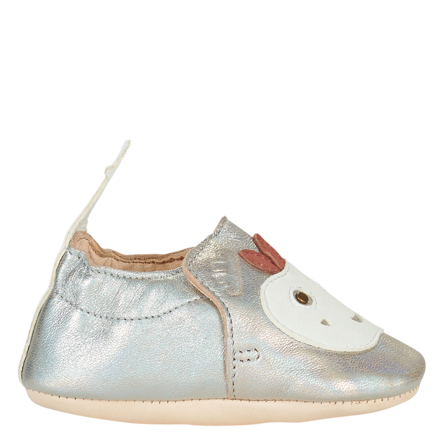 Chaussons en cuir EASY PEASY Argent