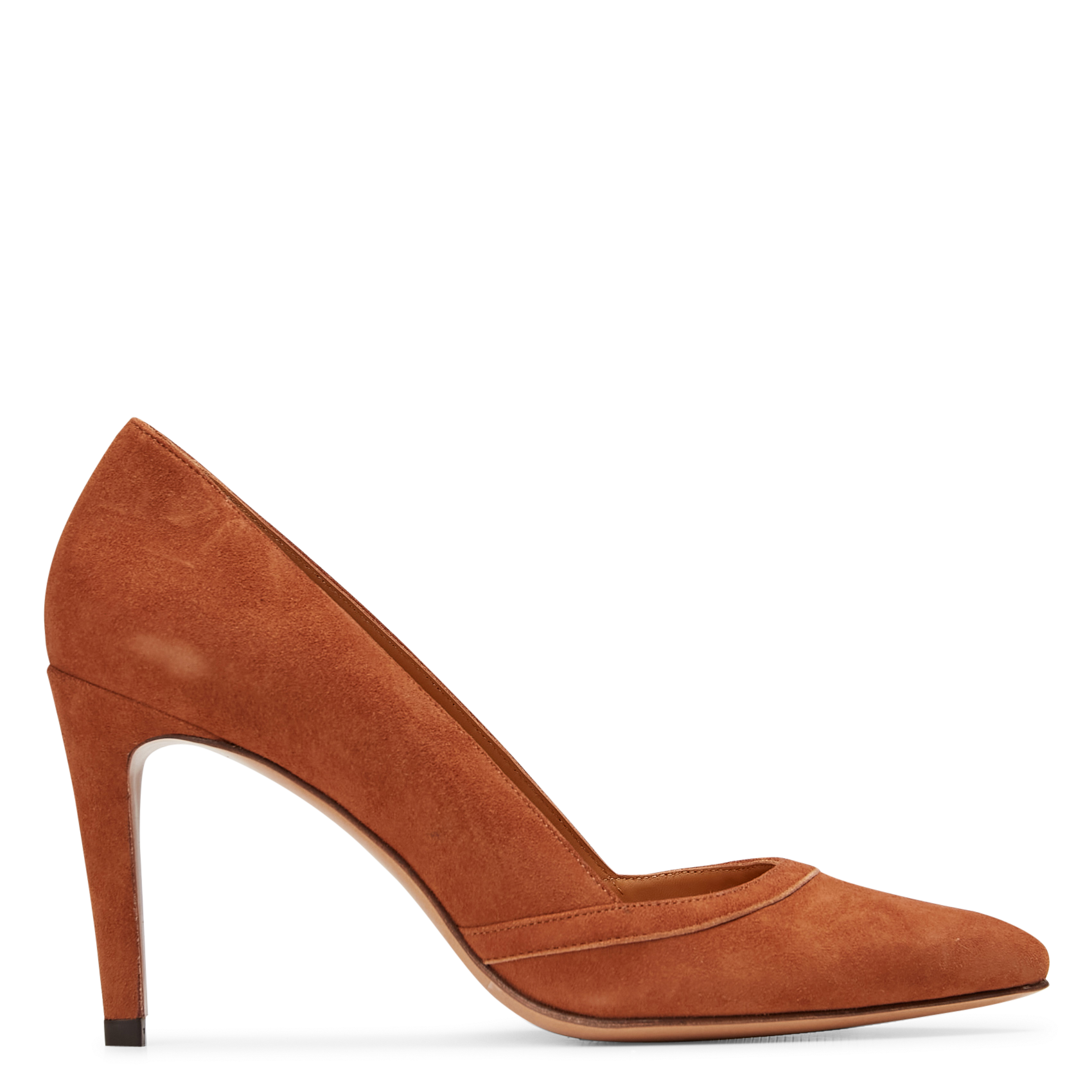 Escarpins en cuir velours RIVECOUR Marron