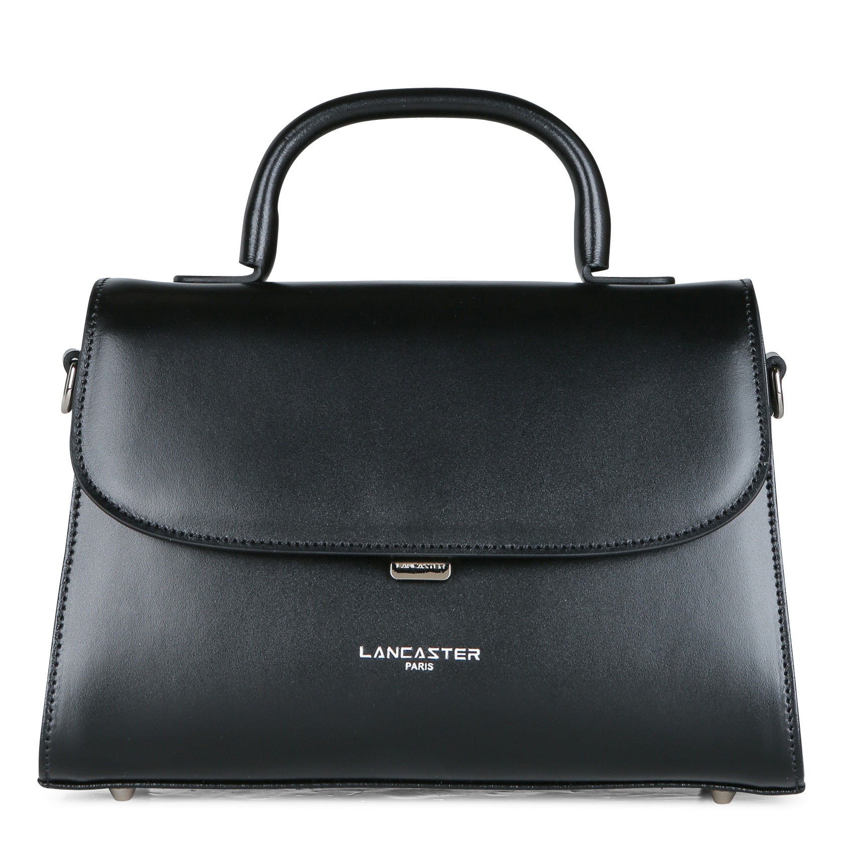 Schoudertas van glad leer LANCASTER PARIS Zwart