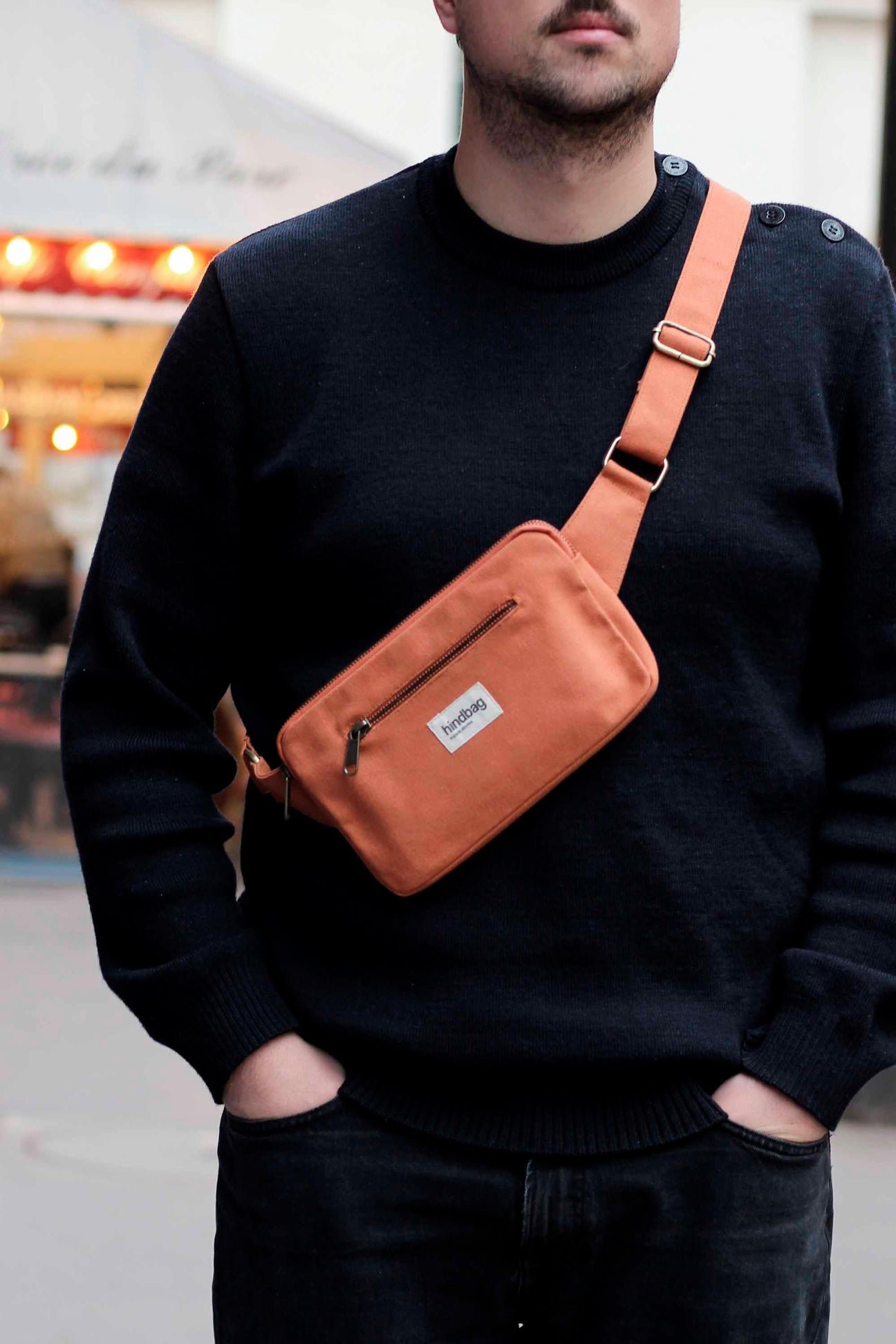 Cotton waist bag HINDBAG Orange
