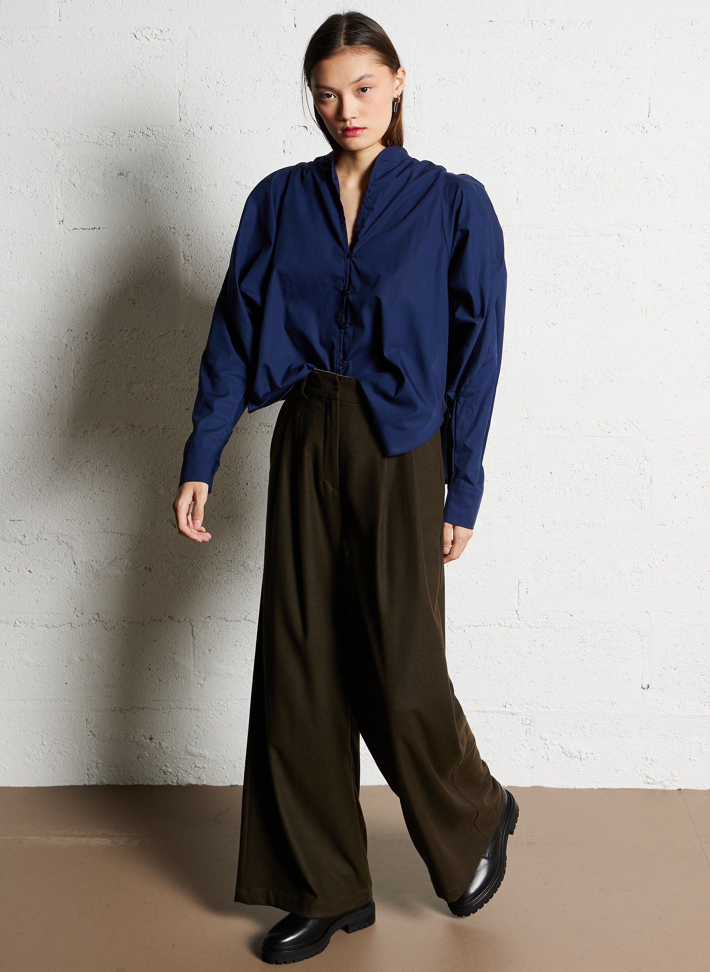 Blouse met klassieke kraag COLLECTORS CLUB Blauw