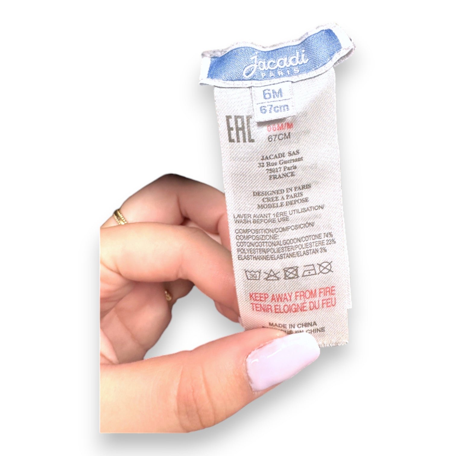 Blue baby pants - 6 months JACADI - Seconde Main Blue