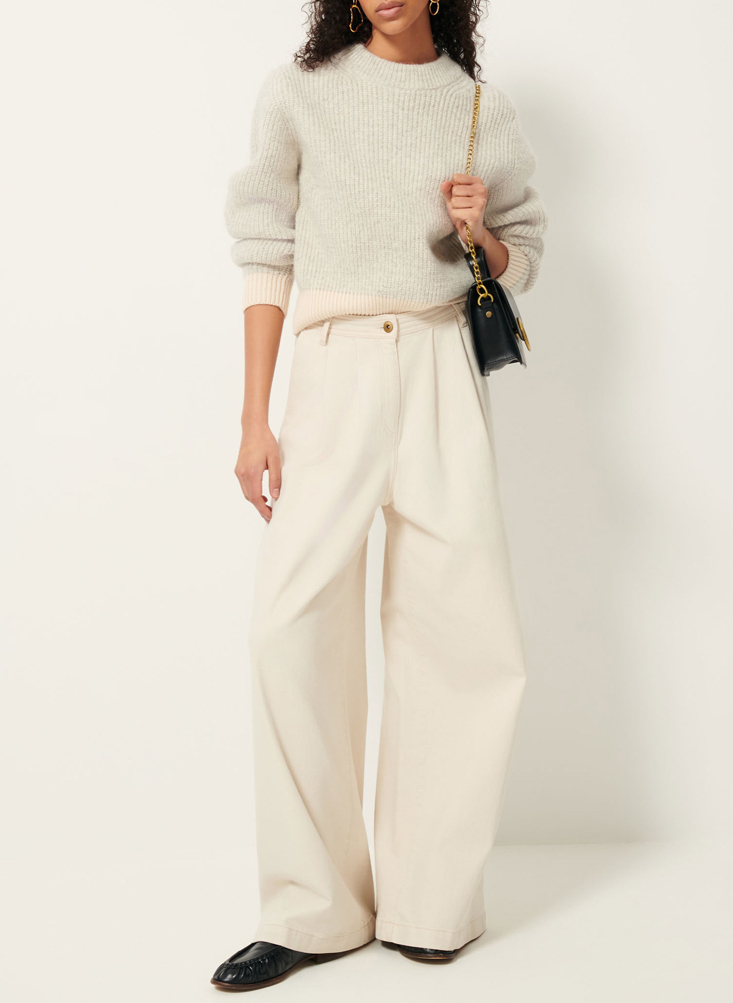 Wijde jeans SESSUN Beige