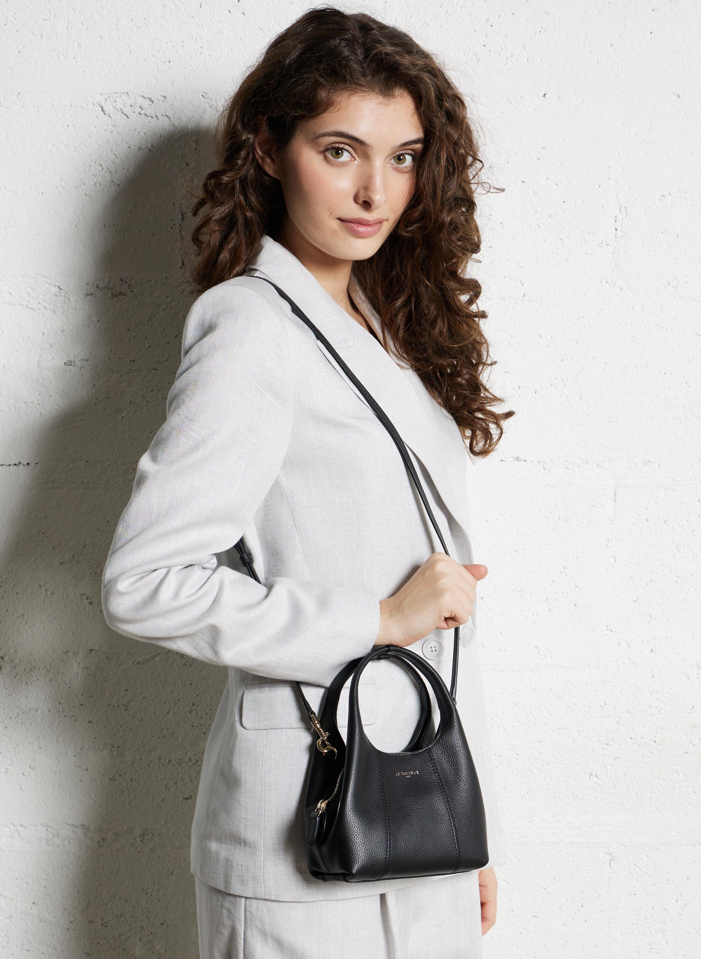 Mini sac à main en cuir LE TANNEUR Noir