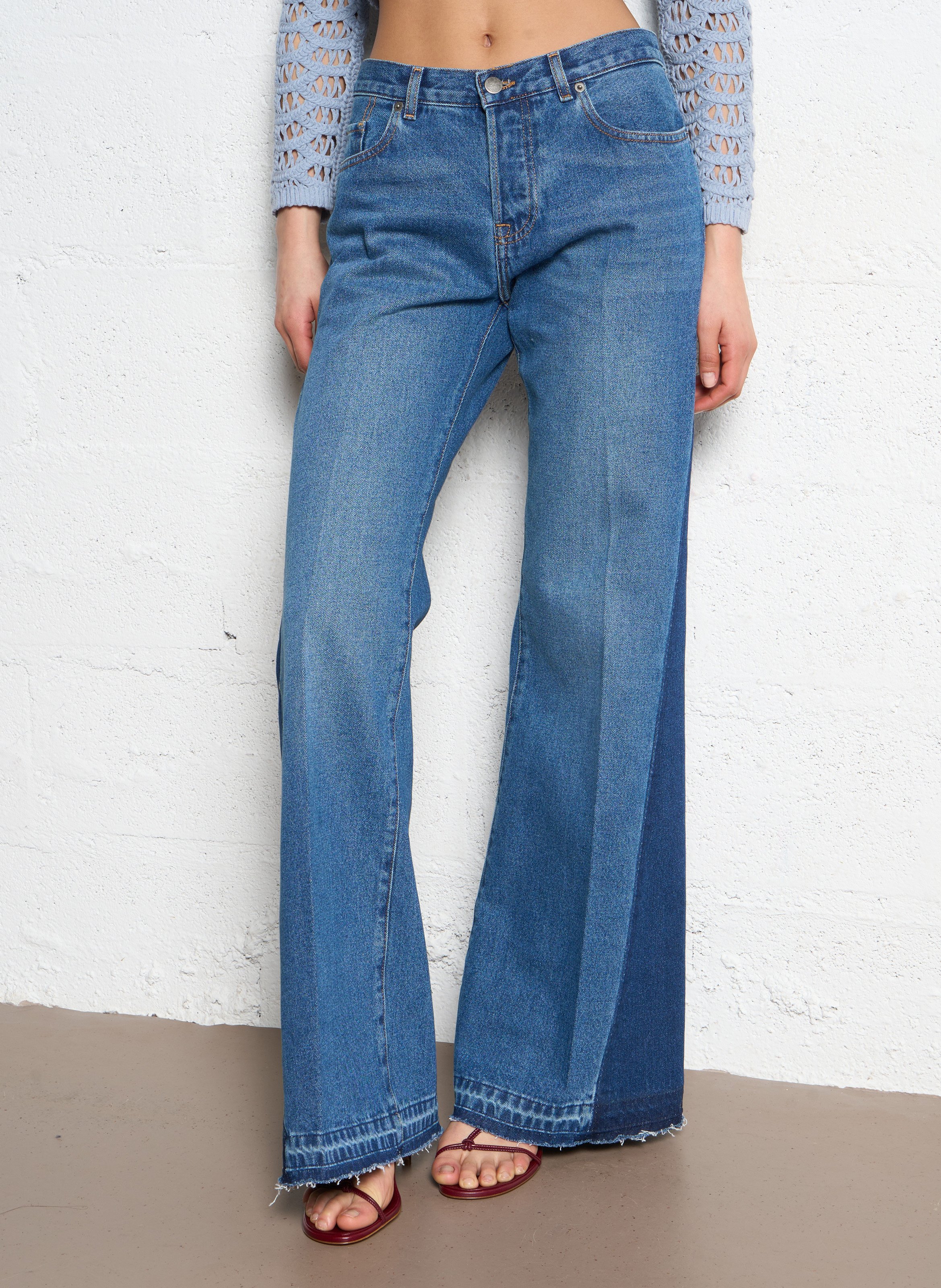 Jean flare à détails sur les côtés BA&SH Bleu