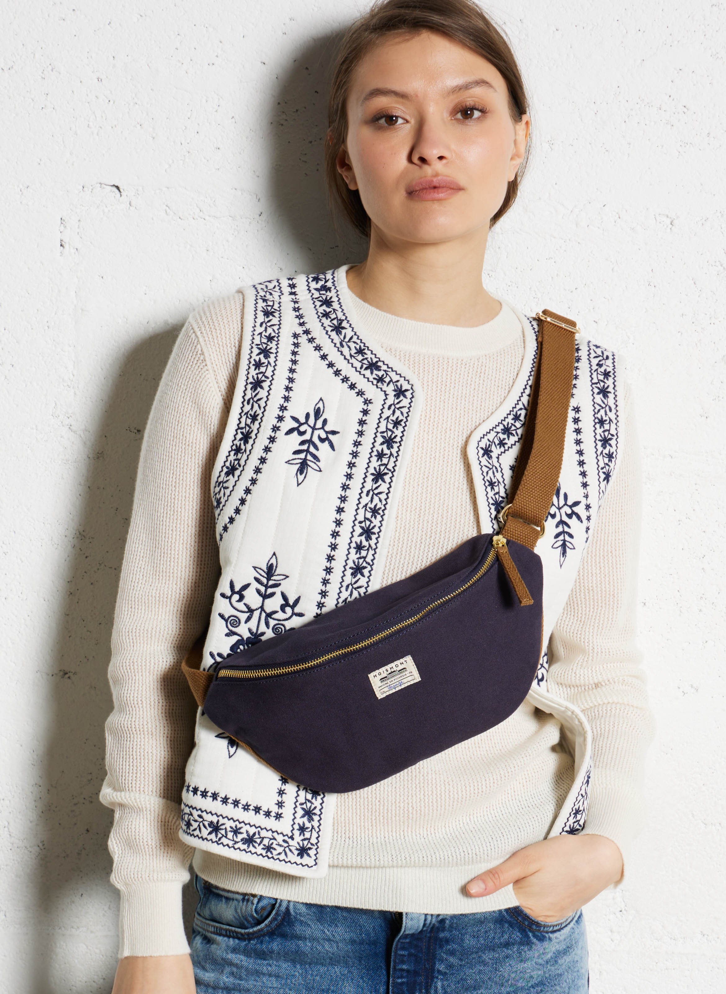 Sac banane en coton MOISMONT Bleu