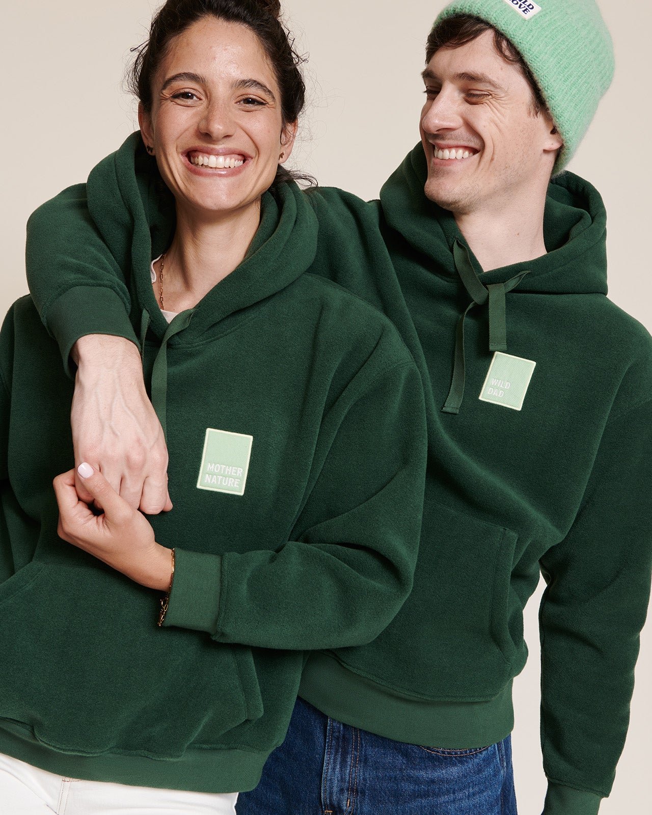 The Mother Nature recycled fleece hoodie EMOI EMOI Green