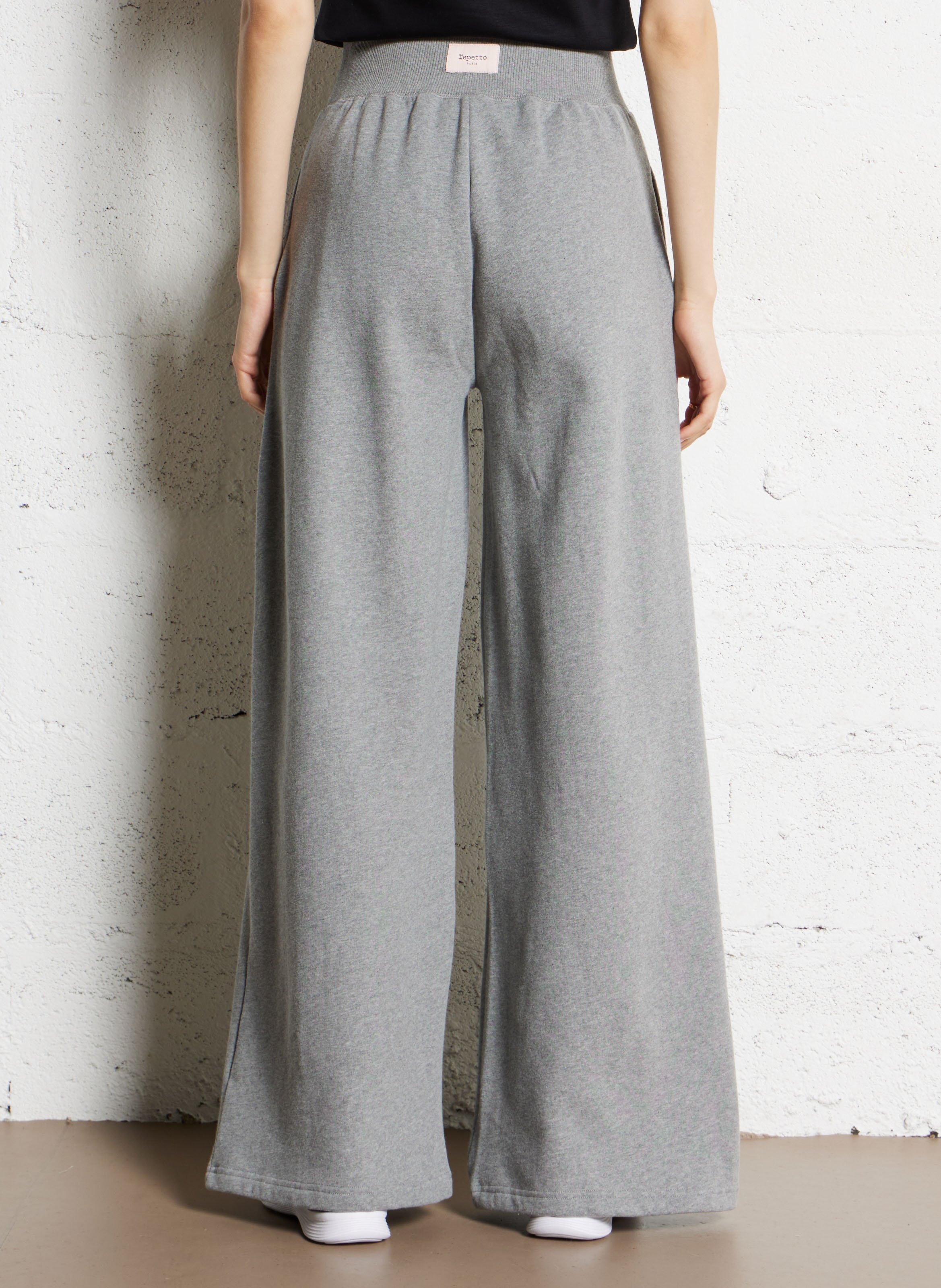 Rechte joggingbroek met hoge taille | katoenblend REPETTO Grijs